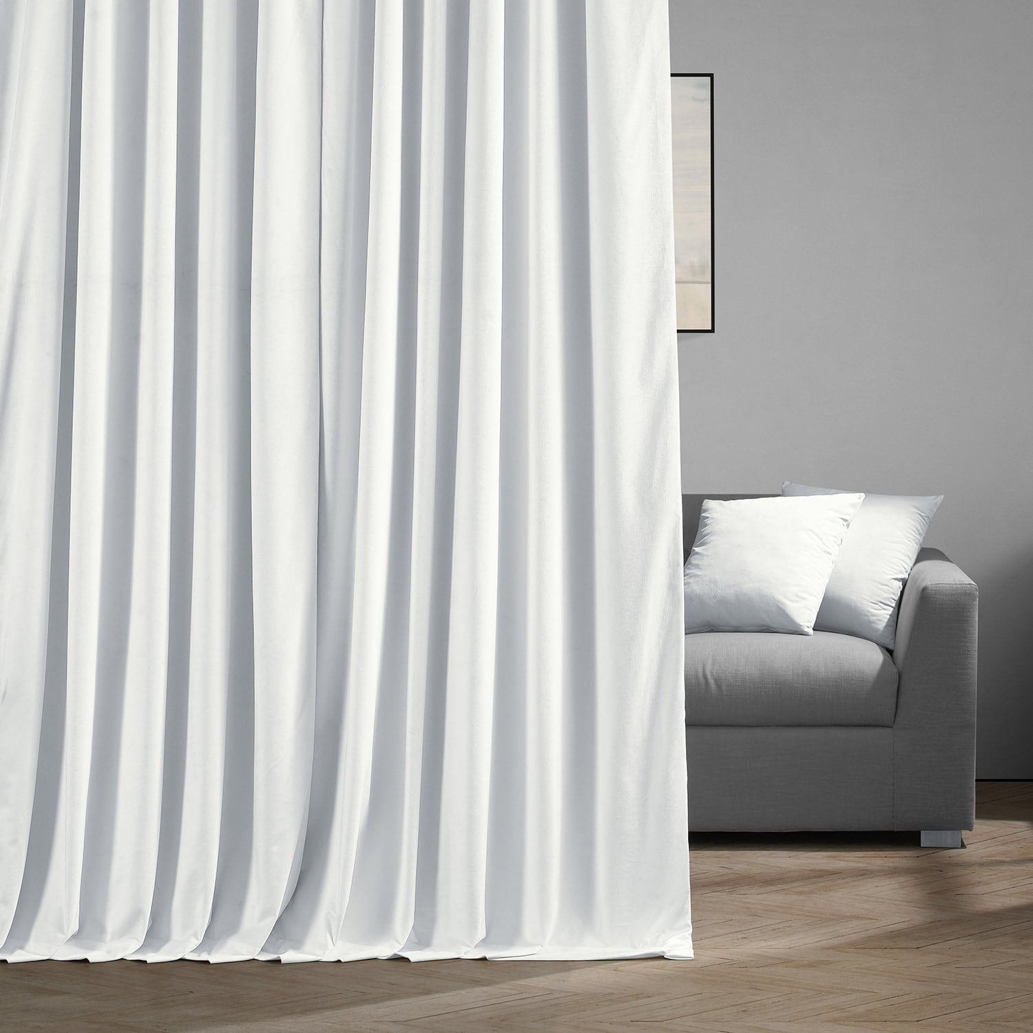 Exclusive Fabrics Signature Extra Wide Blackout Velvet Curtains (1 Panel) - Luxurious Blackout Drapes