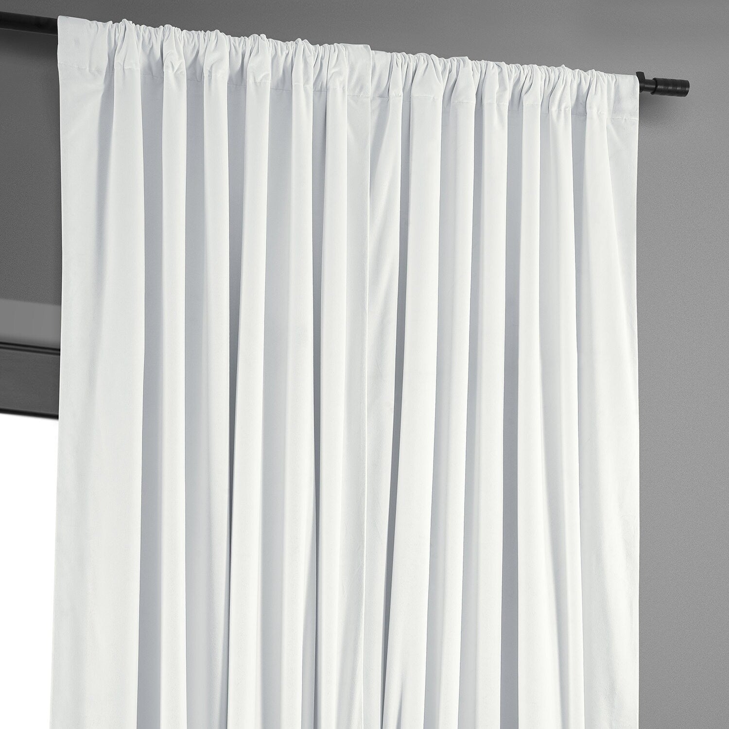 Exclusive Fabrics Signature Extra Wide Blackout Velvet Curtains (1 Panel) - Luxurious Blackout Drapes