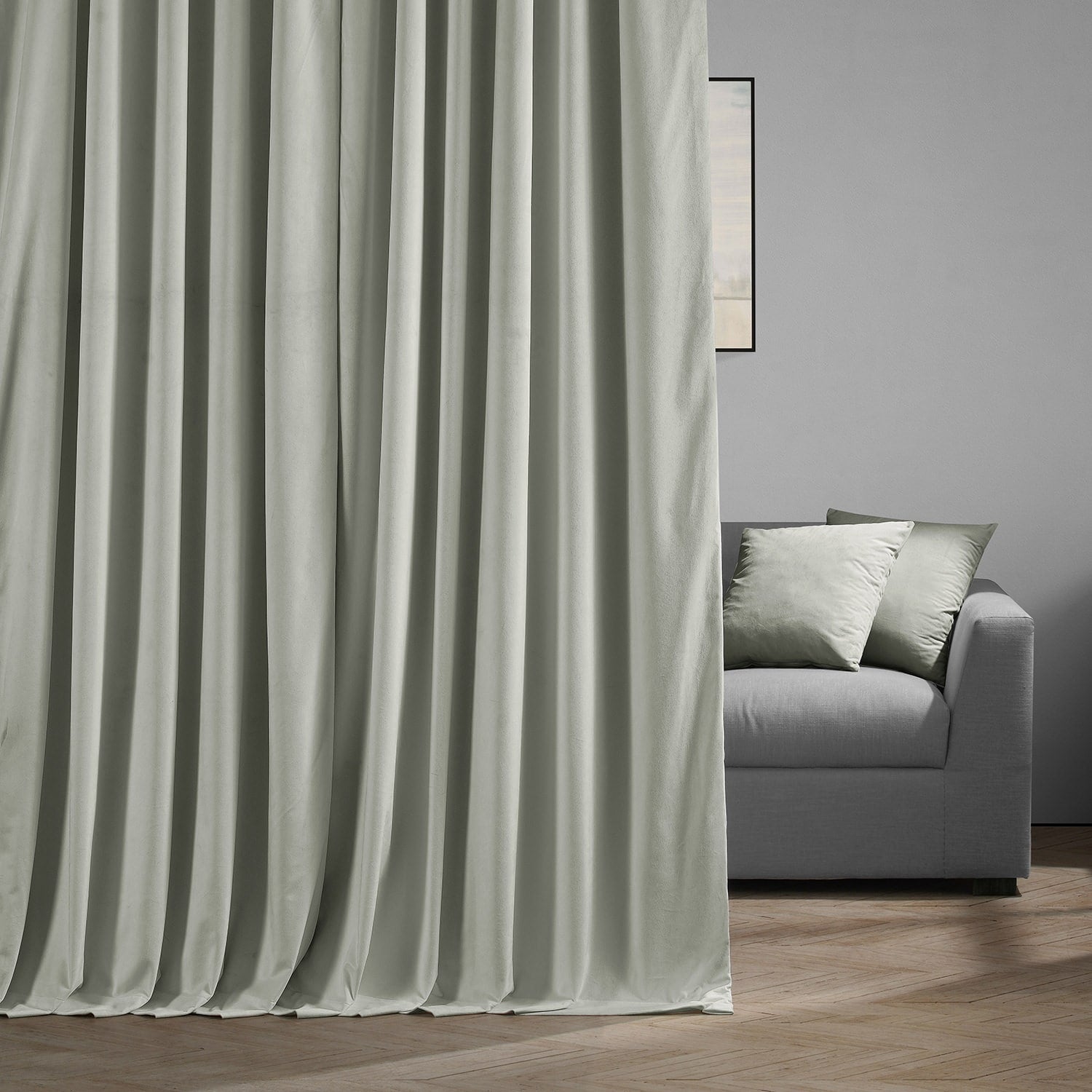 Exclusive Fabrics Signature Extra Wide Blackout Velvet Curtains (1 Panel) - Luxurious Blackout Drapes