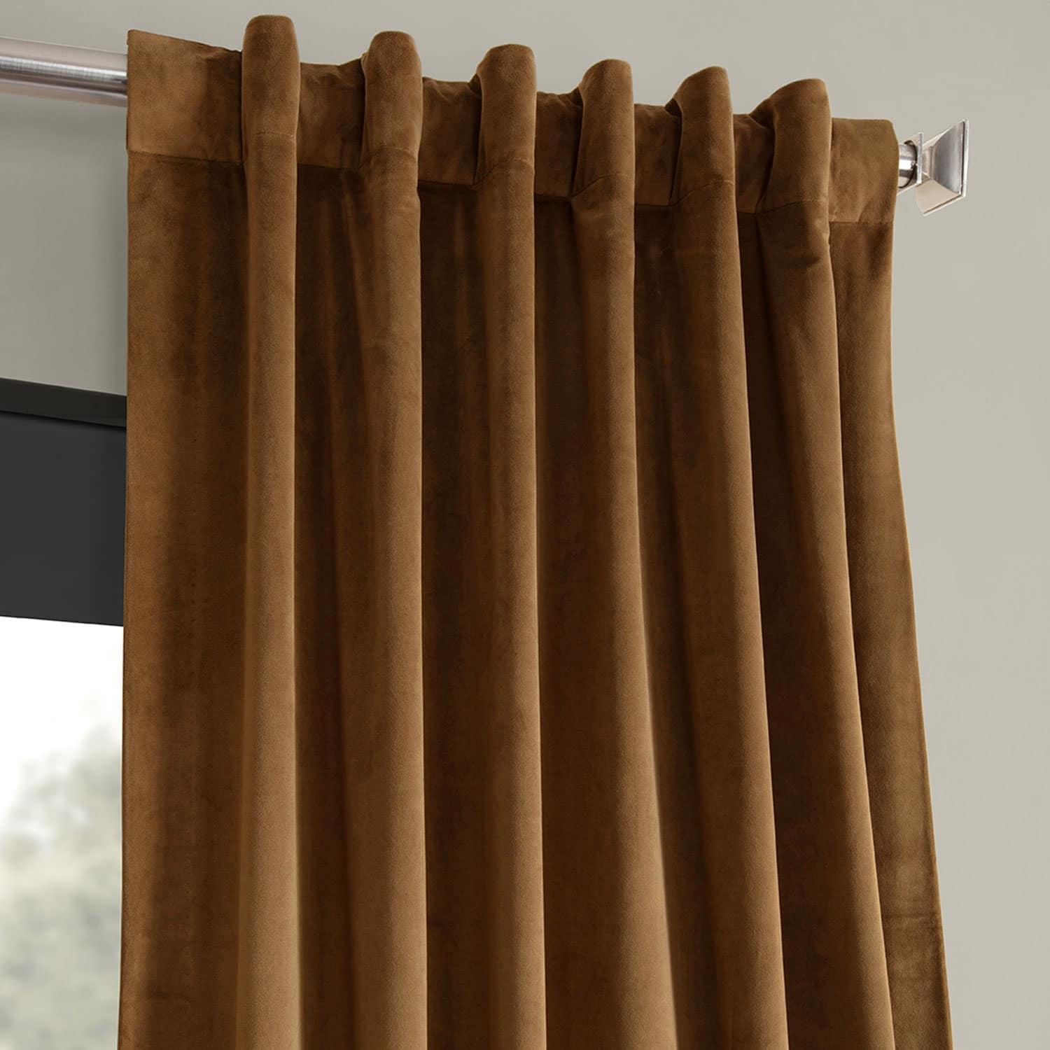 Exclusive Fabrics Signature Velvet Blackout Curtain 120 Inches Long (1 Panel)