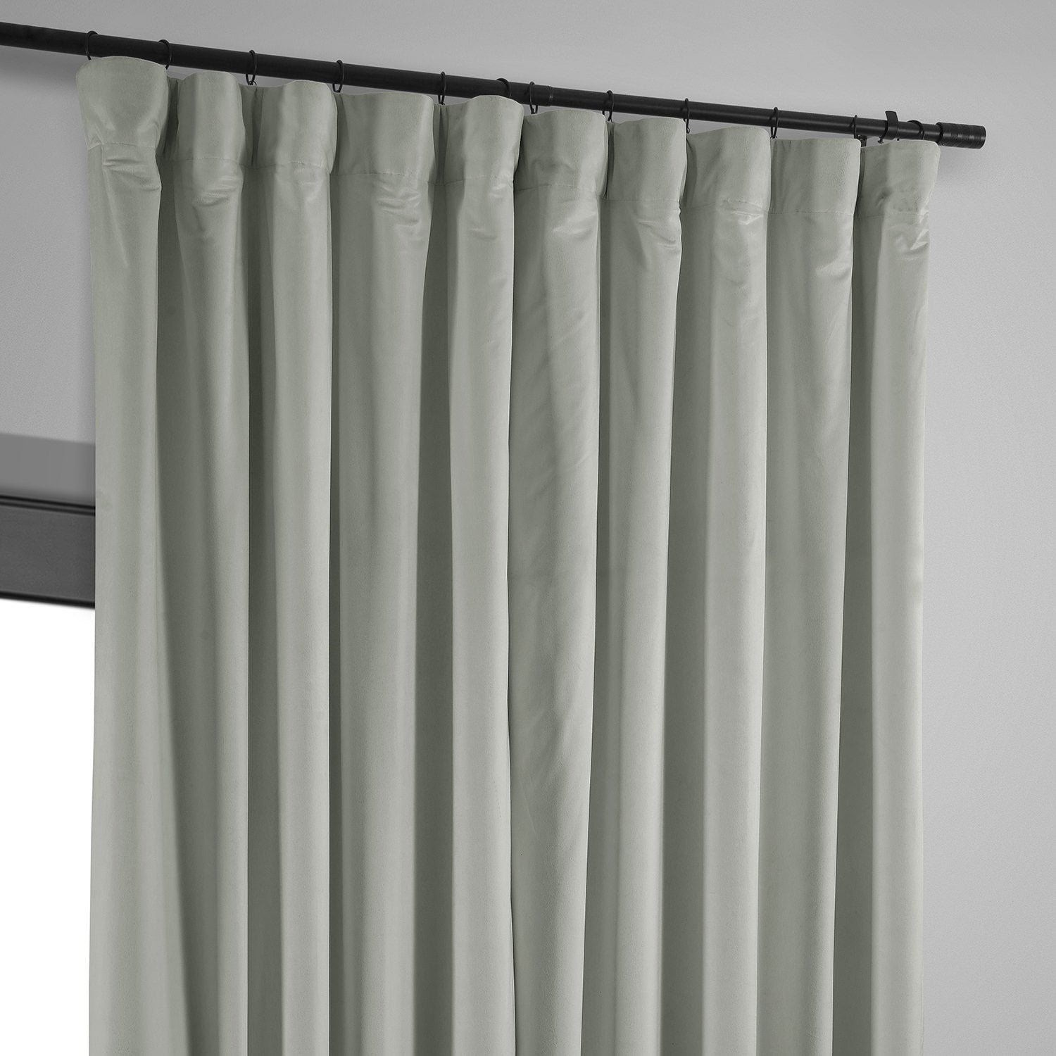 Exclusive Fabrics Signature Extra Wide Blackout Velvet Curtains (1 Panel) - Luxurious Blackout Drapes