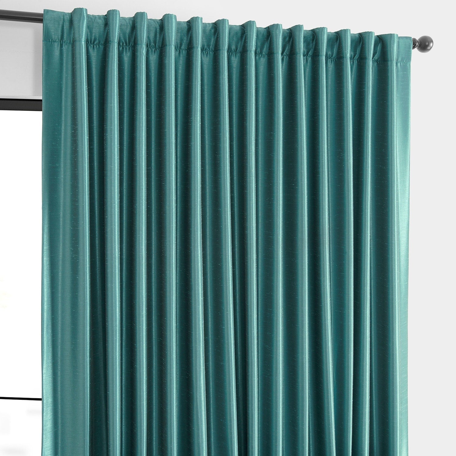 Exclusive Fabrics Blackout Extra Wide Faux Dupioni Curtain (1 Panel)