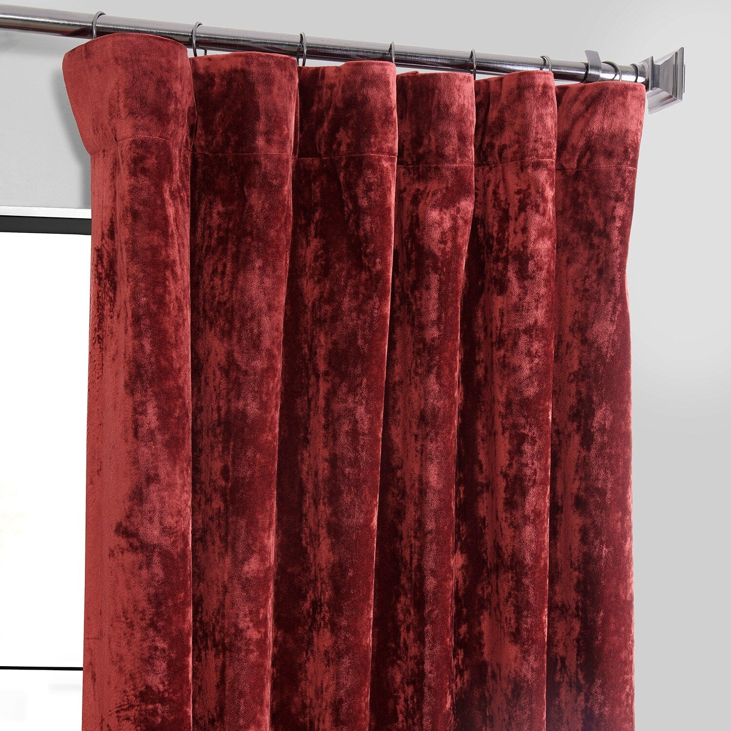 Exclusive Fabrics Lush Crush Velvet Curtains - Room Darkening Curtain for Bedroom & Living Room (1 Panel)