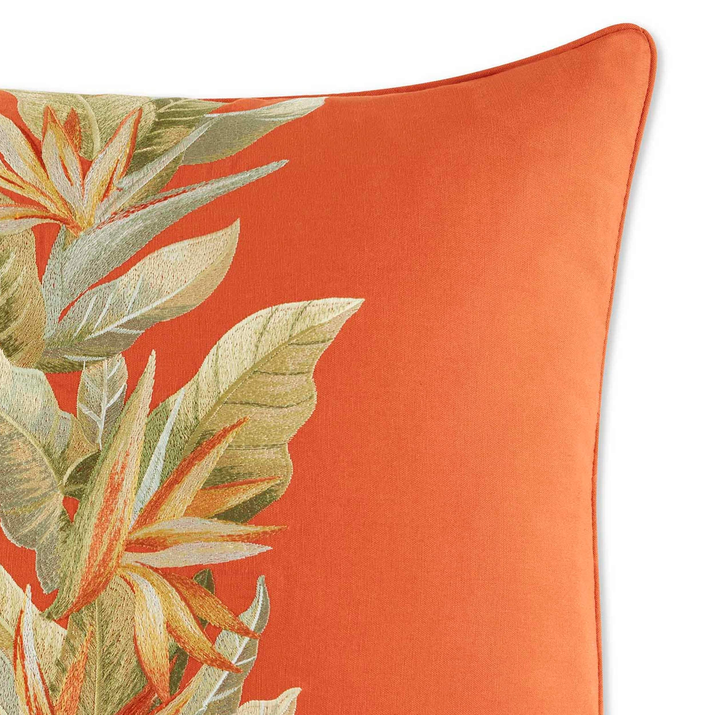 Tommy Bahama Birds of Paradise Spice Cotton Throw Pillow