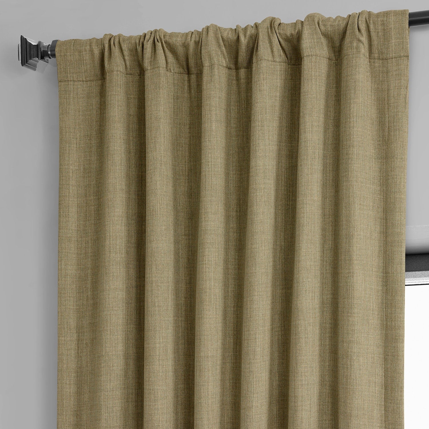 Exclusive Fabrics Faux Linen Room Darkening Curtain (1 Panel)