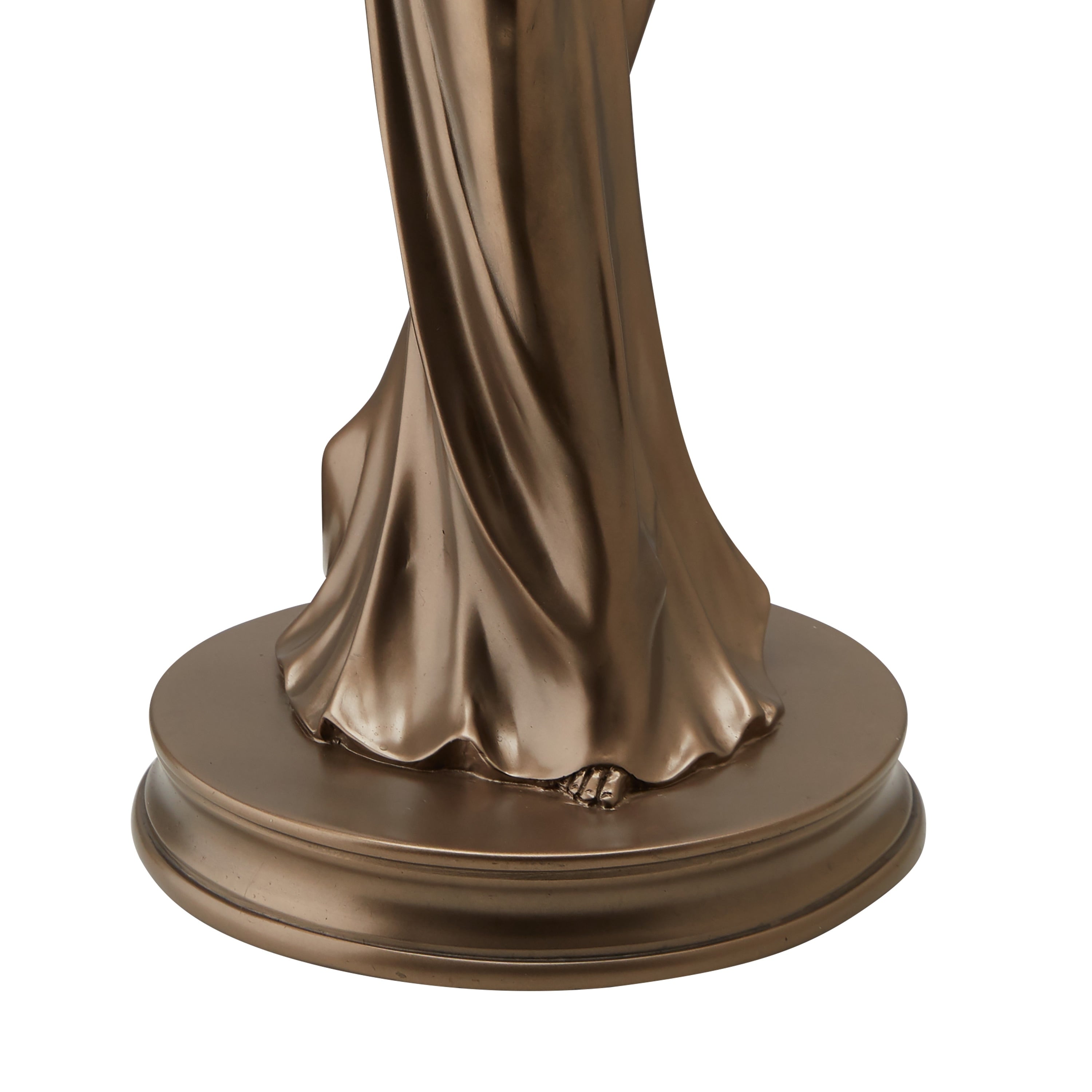 Gracewood Hollow Sansal Bronze/Resin 23.75-inch Grecian Goddess Beaded Table Lamp - 22L x 7.625W x 23.75H