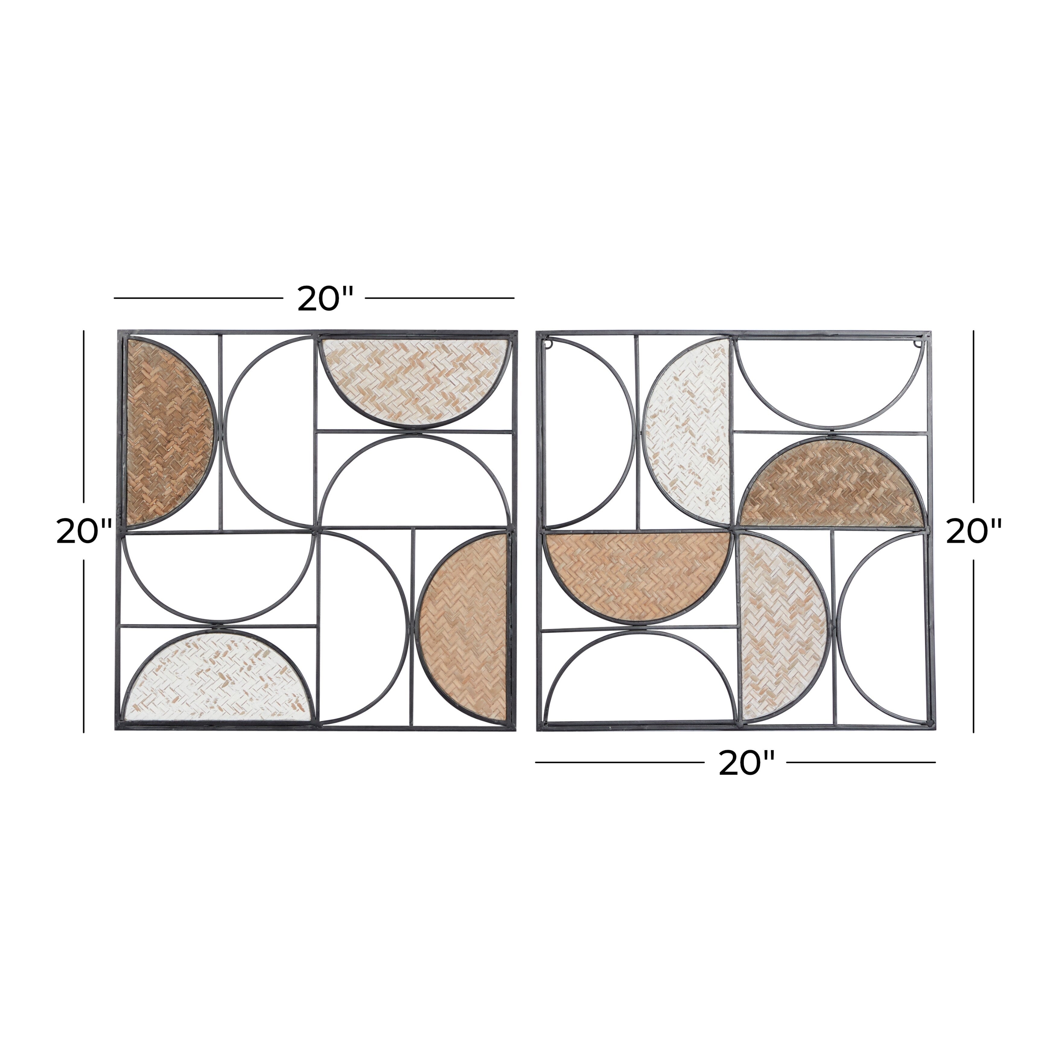 Iron Contemporary Wall Decor (Set of 2)