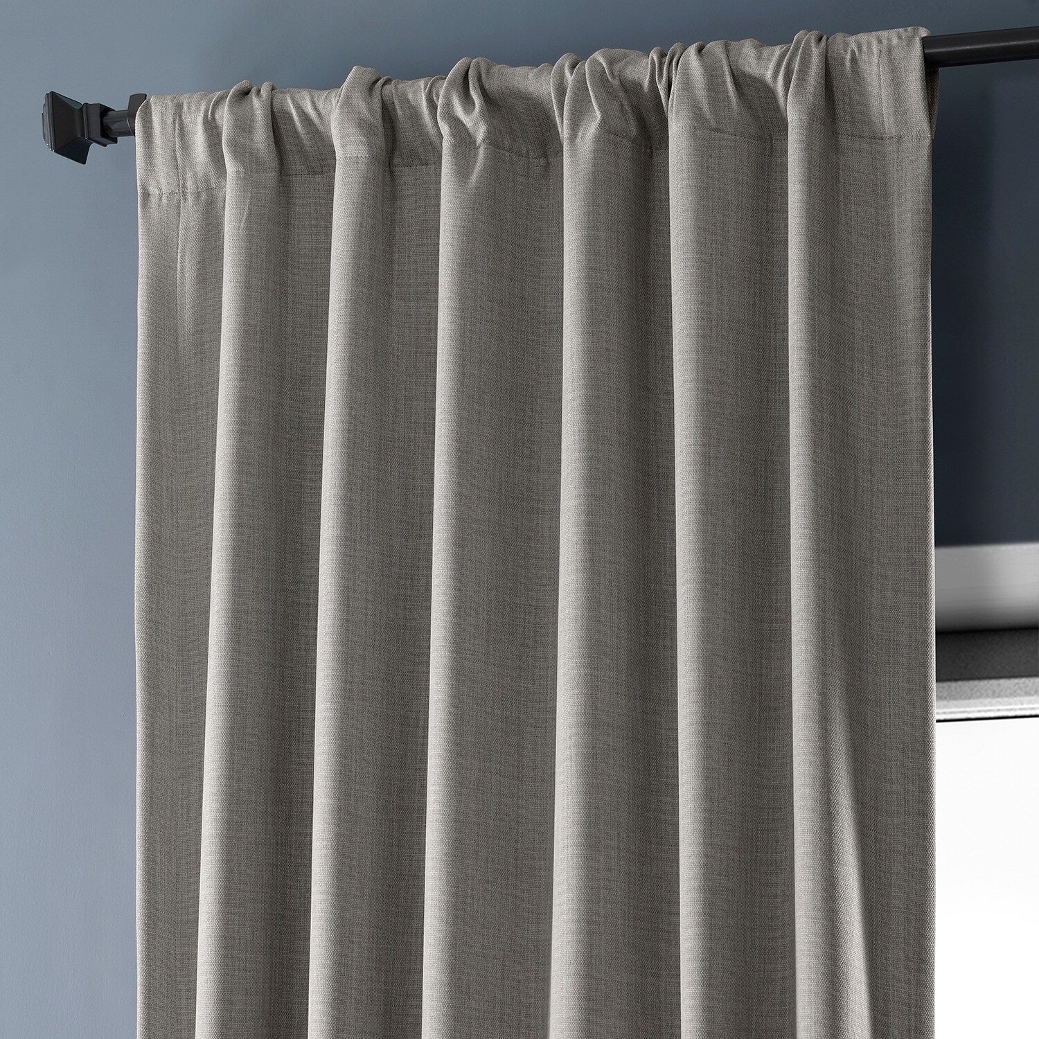 Exclusive Fabrics Faux Linen Room Darkening Curtain (1 Panel)