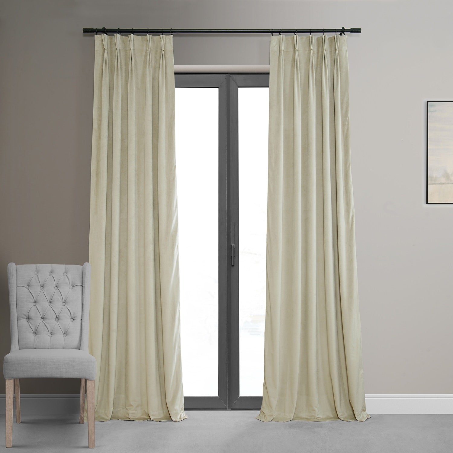 Exclusive Fabrics Signature Pleated Blackout Velvet Curtain (1 Panel)