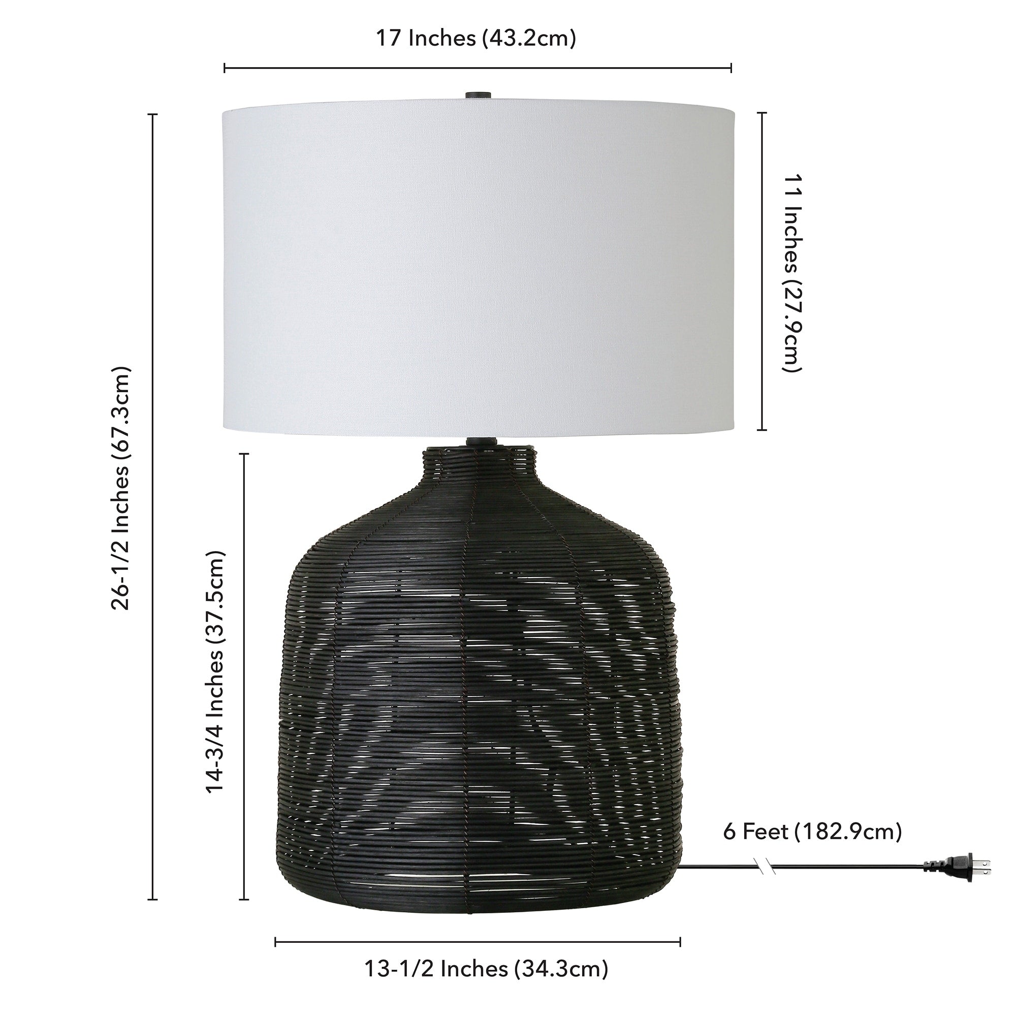 Jolina Rattan Table Lamp