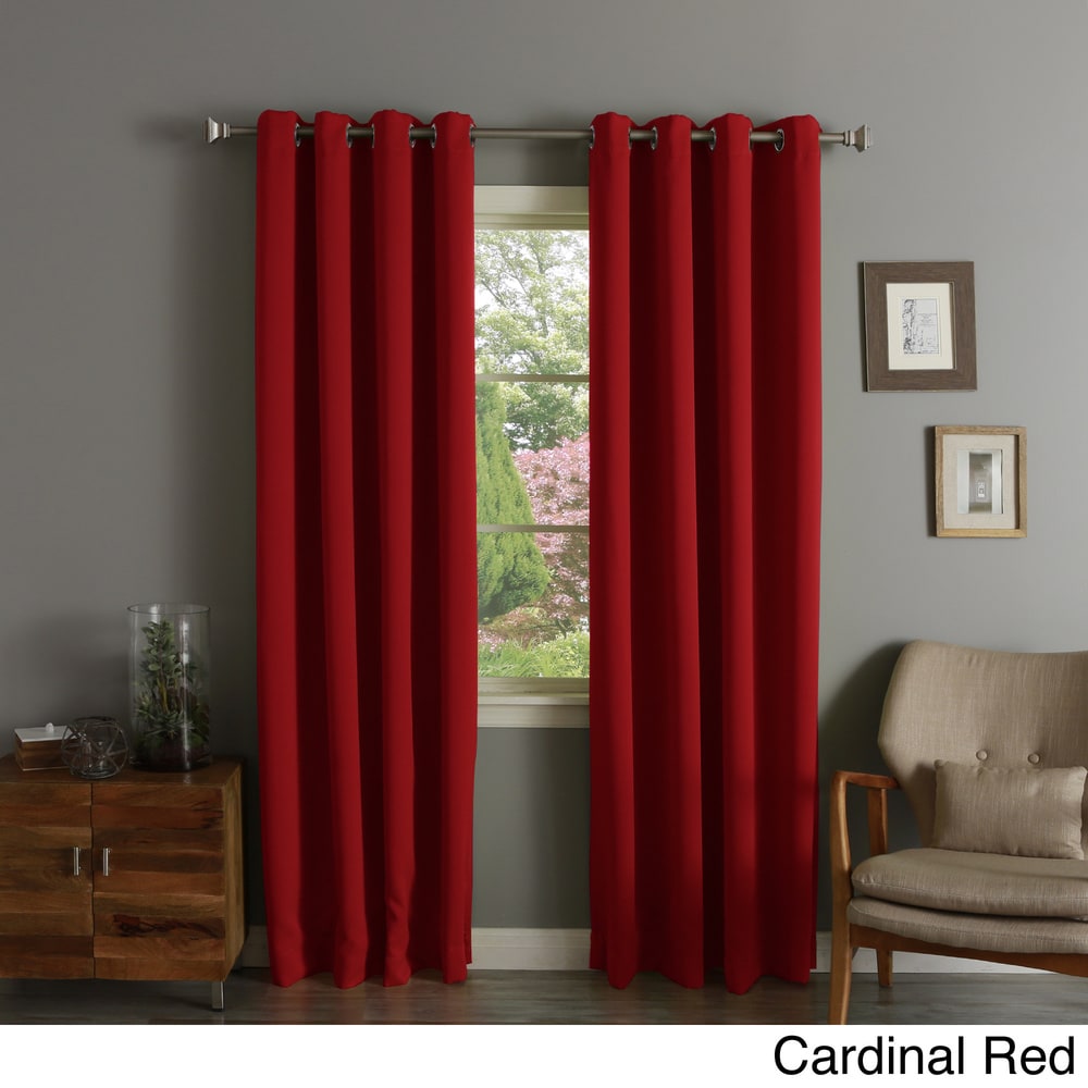 Aurora Home Silver Grommet Top 84-inch Blackout Curtain Pair - 52 x 84 - 52 x 84