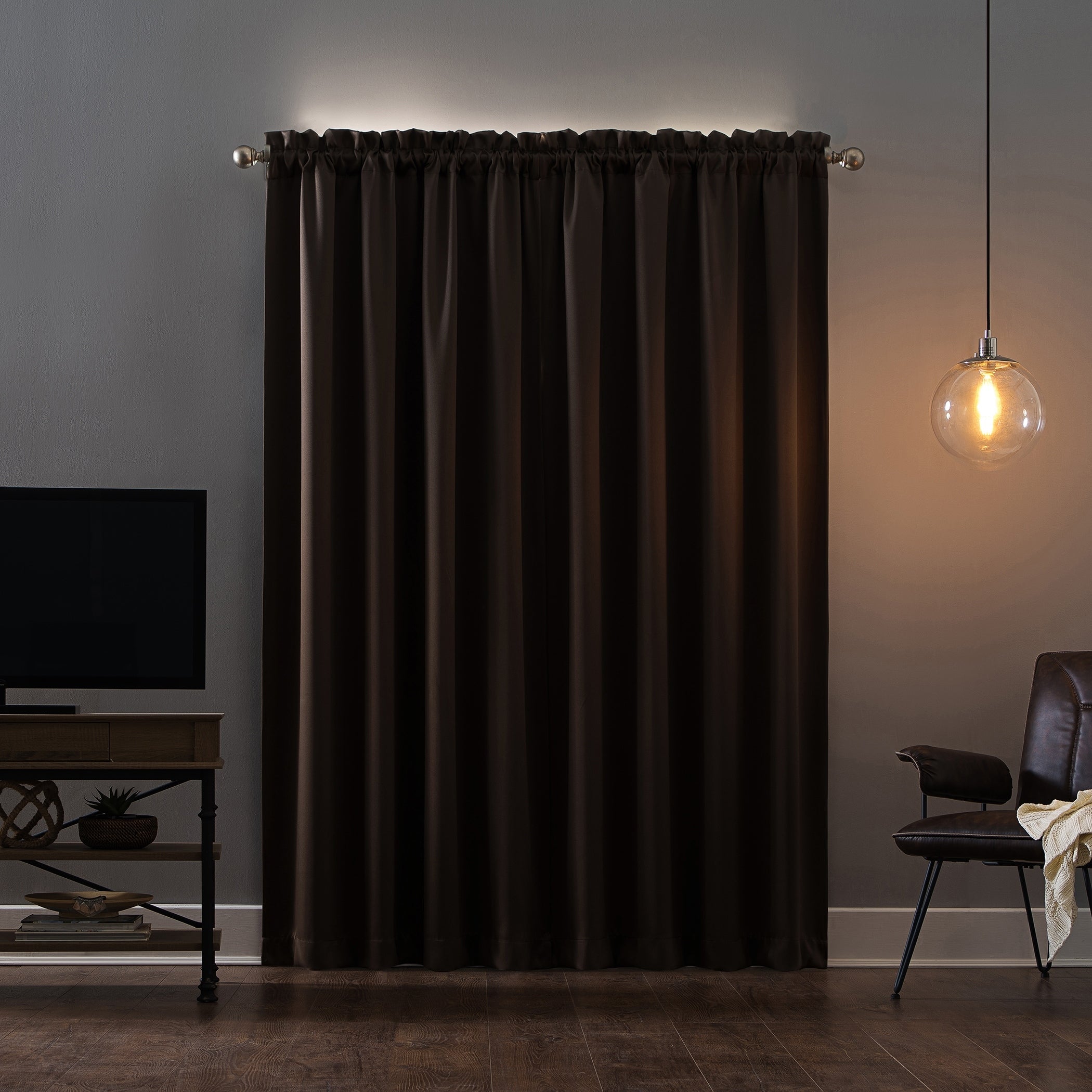 Sun Zero Oslo Theater Grade Extreme Total Blackout Rod Pocket 1-Piece Curtain Panel, Single Panel