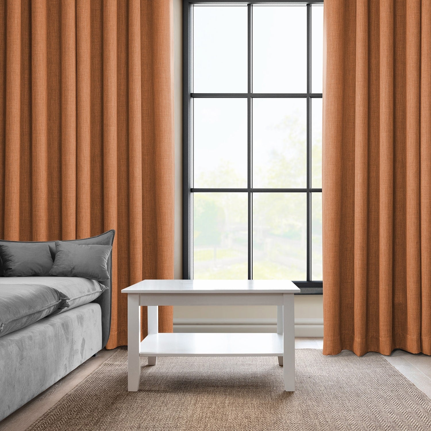 Exclusive Fabrics Faux Linen Grommet Room Darkening Curtain (1 Panel)