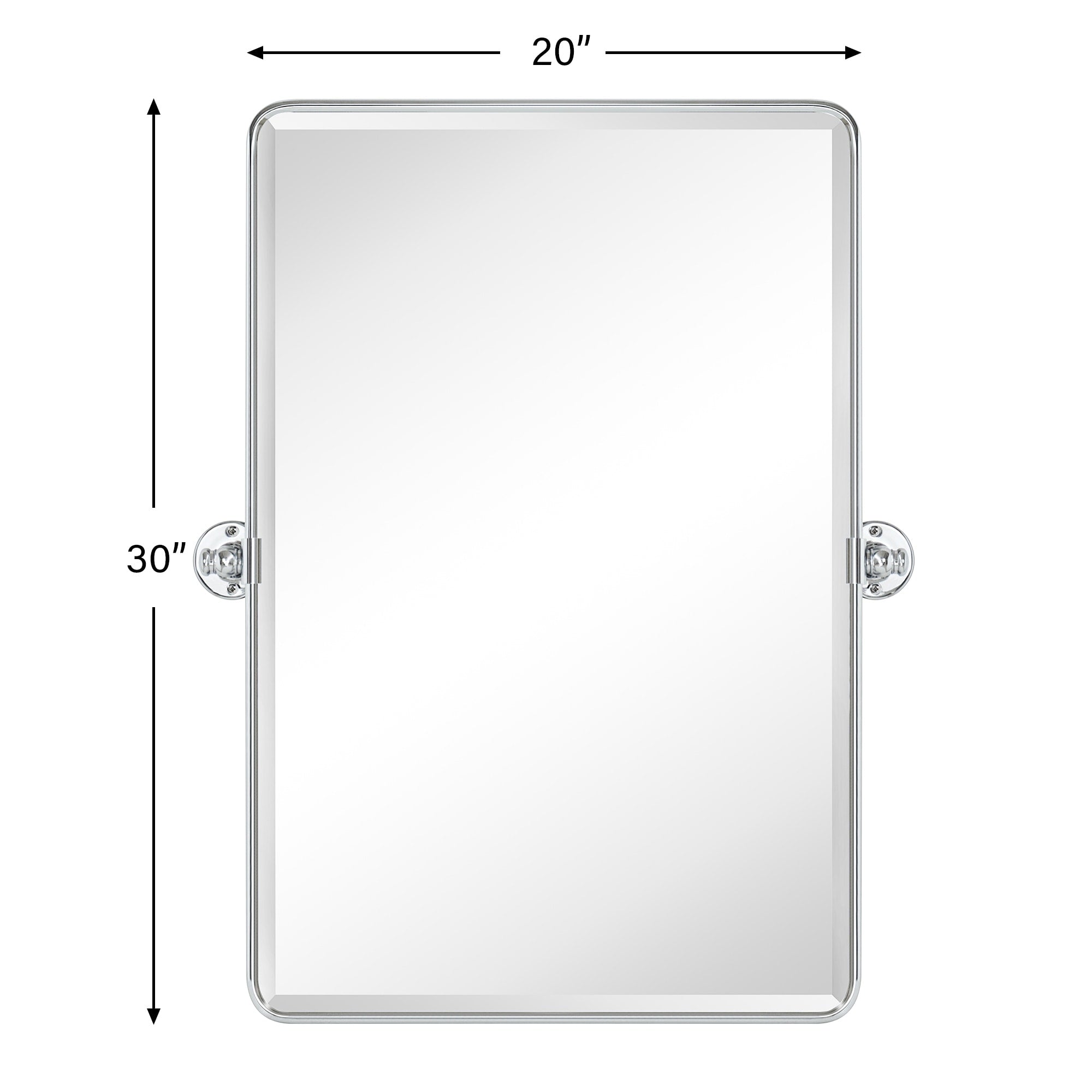 TEHOME Woodvale Rectangle Vertical Metal Wall Mirrors