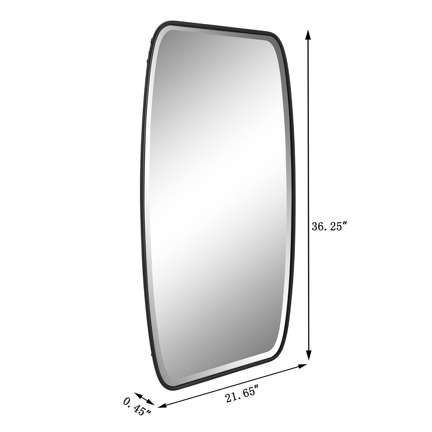 MacLuu Oval Angled Beveled Wall Mirror