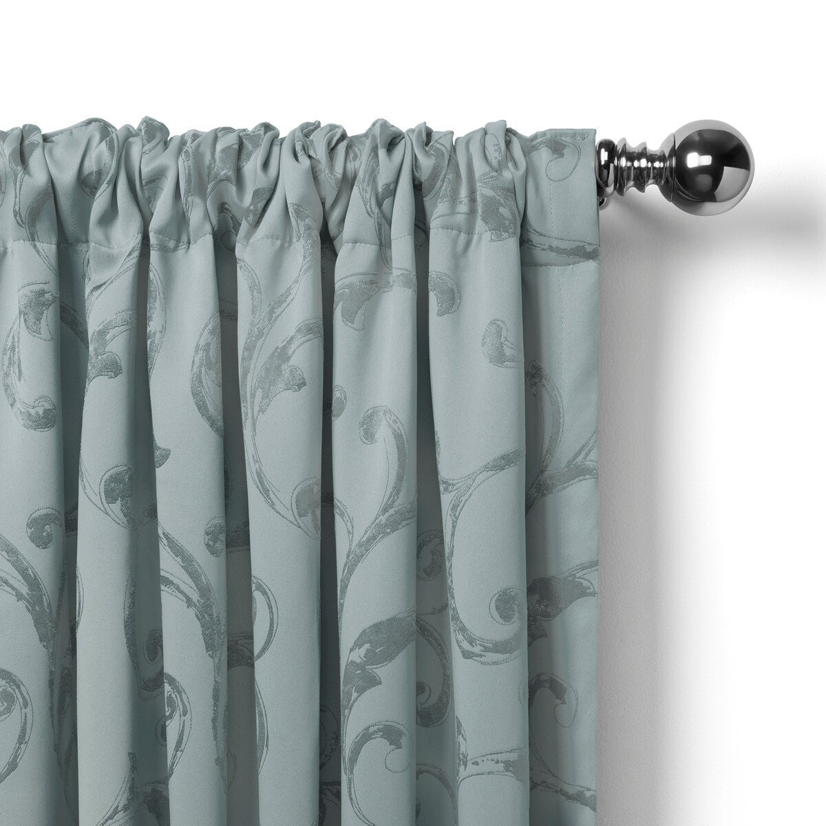 Elrene Mia Jacquard Blackout Scallop Window Valance - 52 w x 19 l