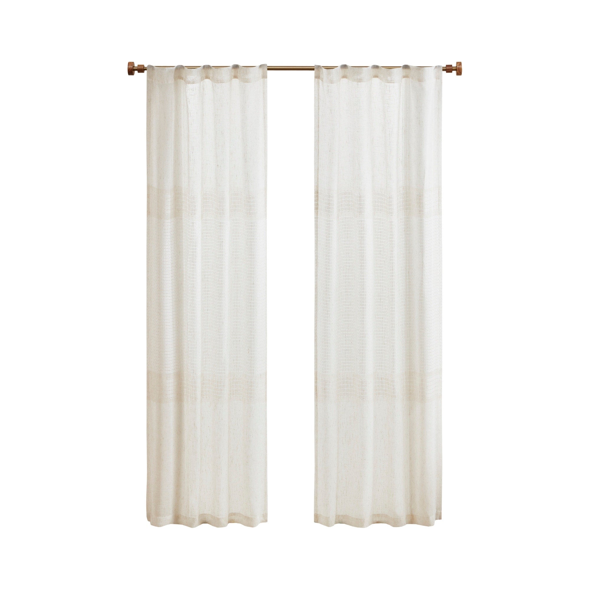 Madison Park Calista Yarn Dye Sheer Curtain Panel Pair