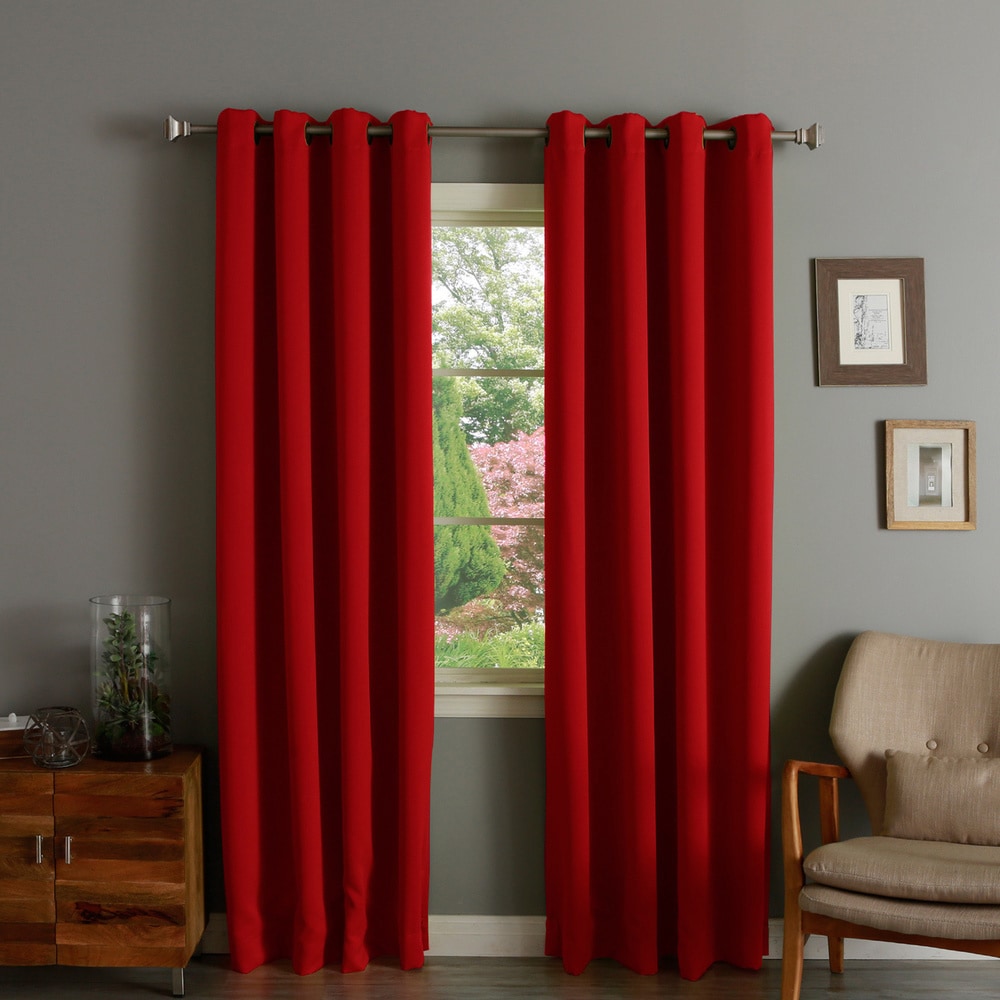 Aurora Home Thermal Insulated Blackout Grommet Top 84-inch Curtain Panel Pair - 52 x 84 - 52 x 84