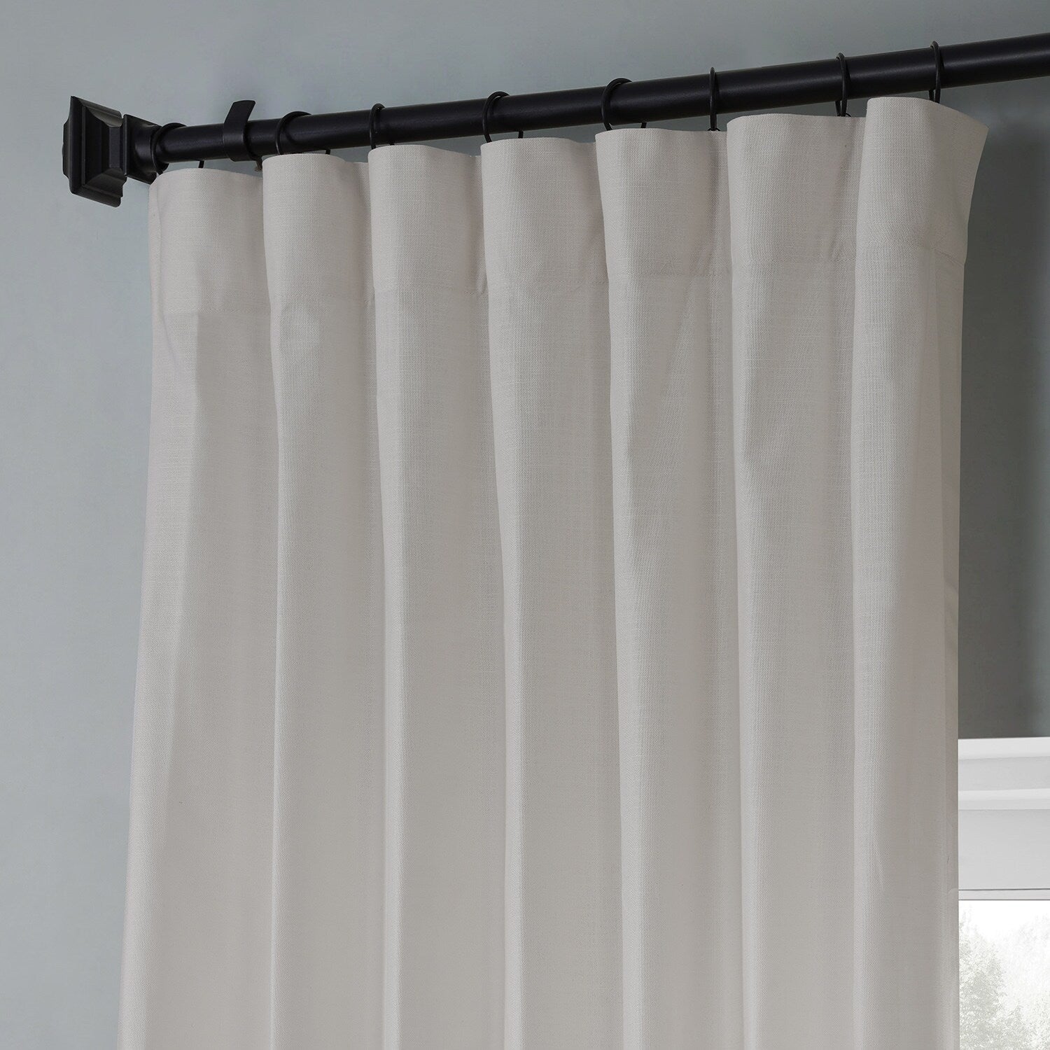 Exclusive Fabrics Dune Textured Solid Cotton Curtain Pair (2 Panels)