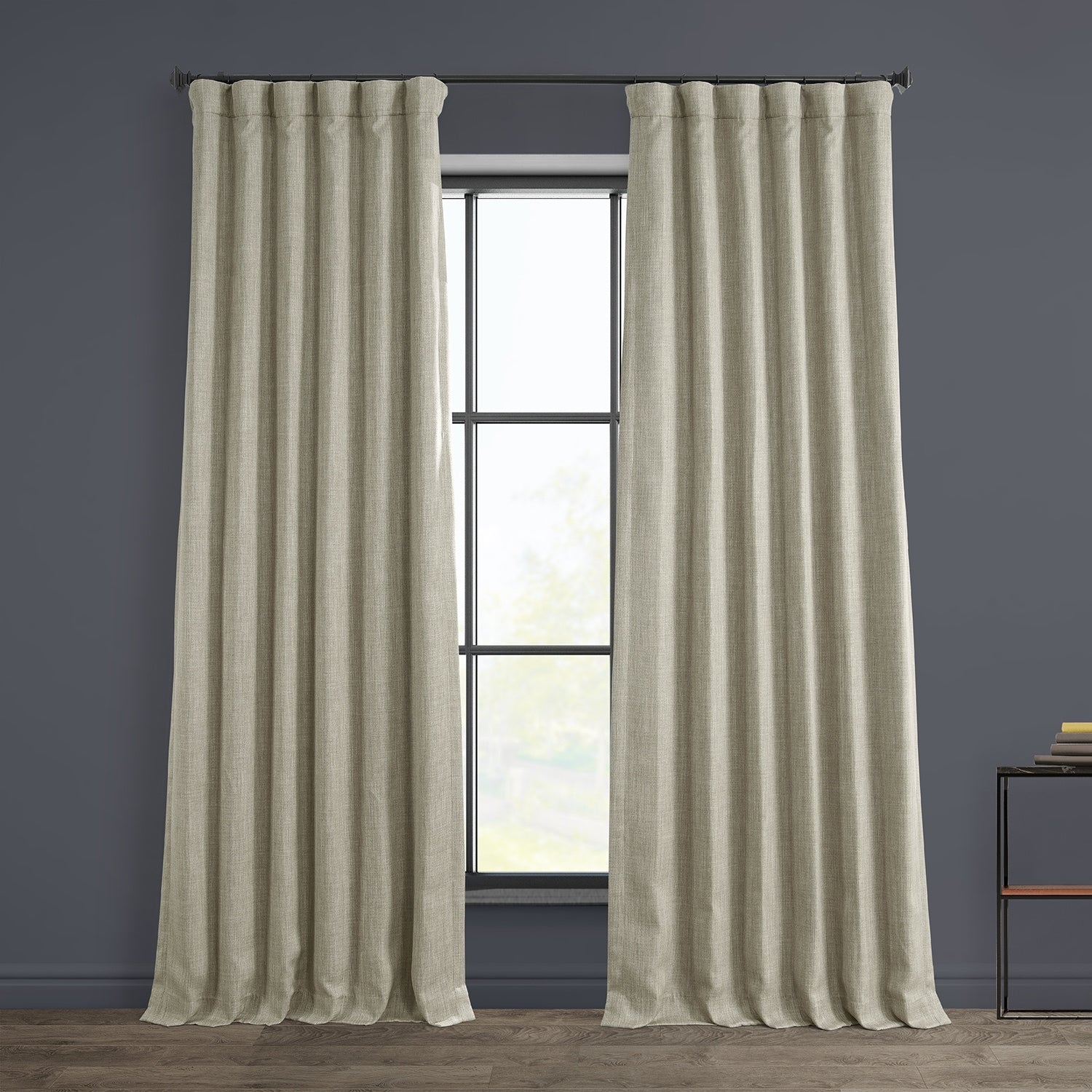 Exclusive Fabrics Faux Linen Room Darkening Curtain (1 Panel)