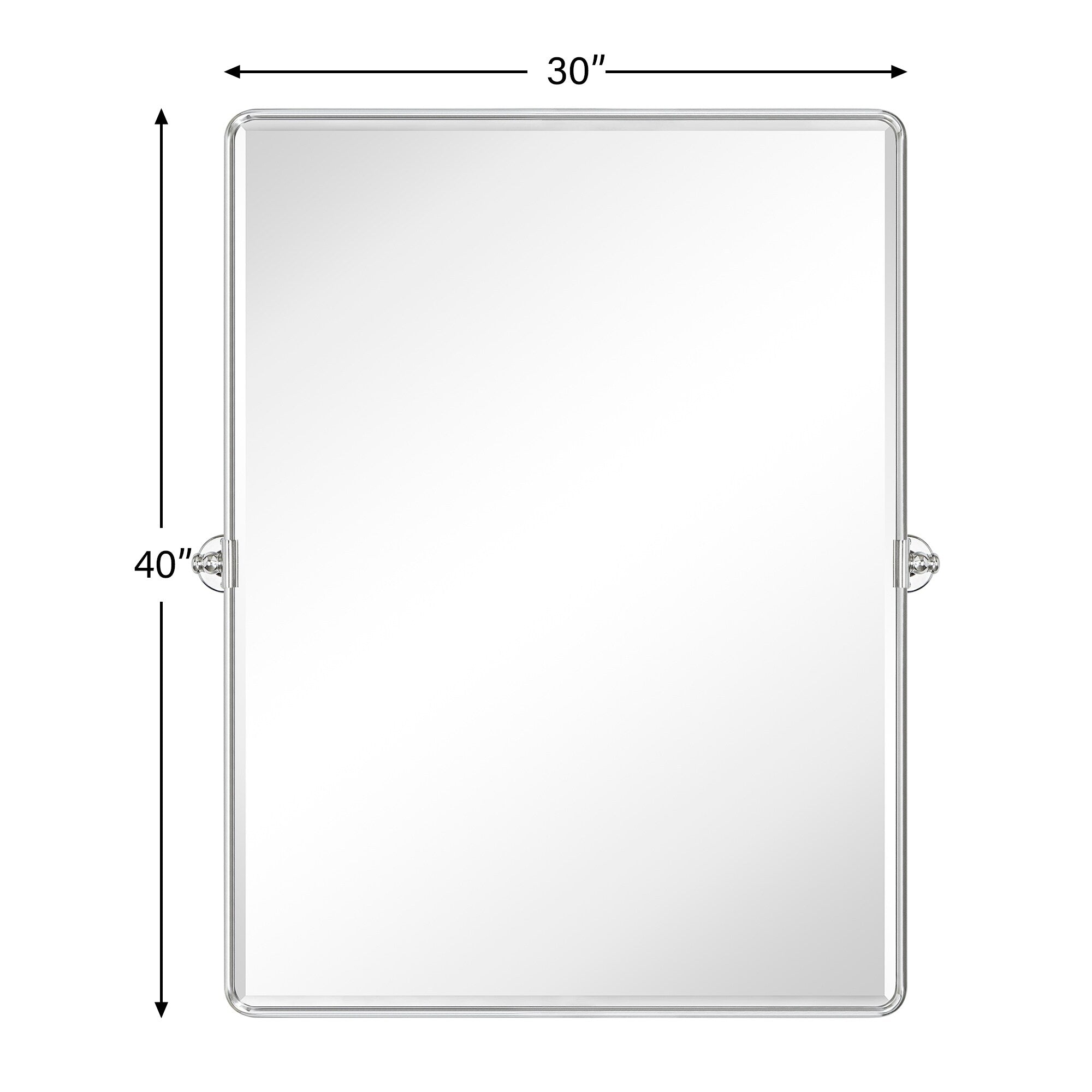 TEHOME Woodvale Rectangle Vertical Metal Wall Mirrors