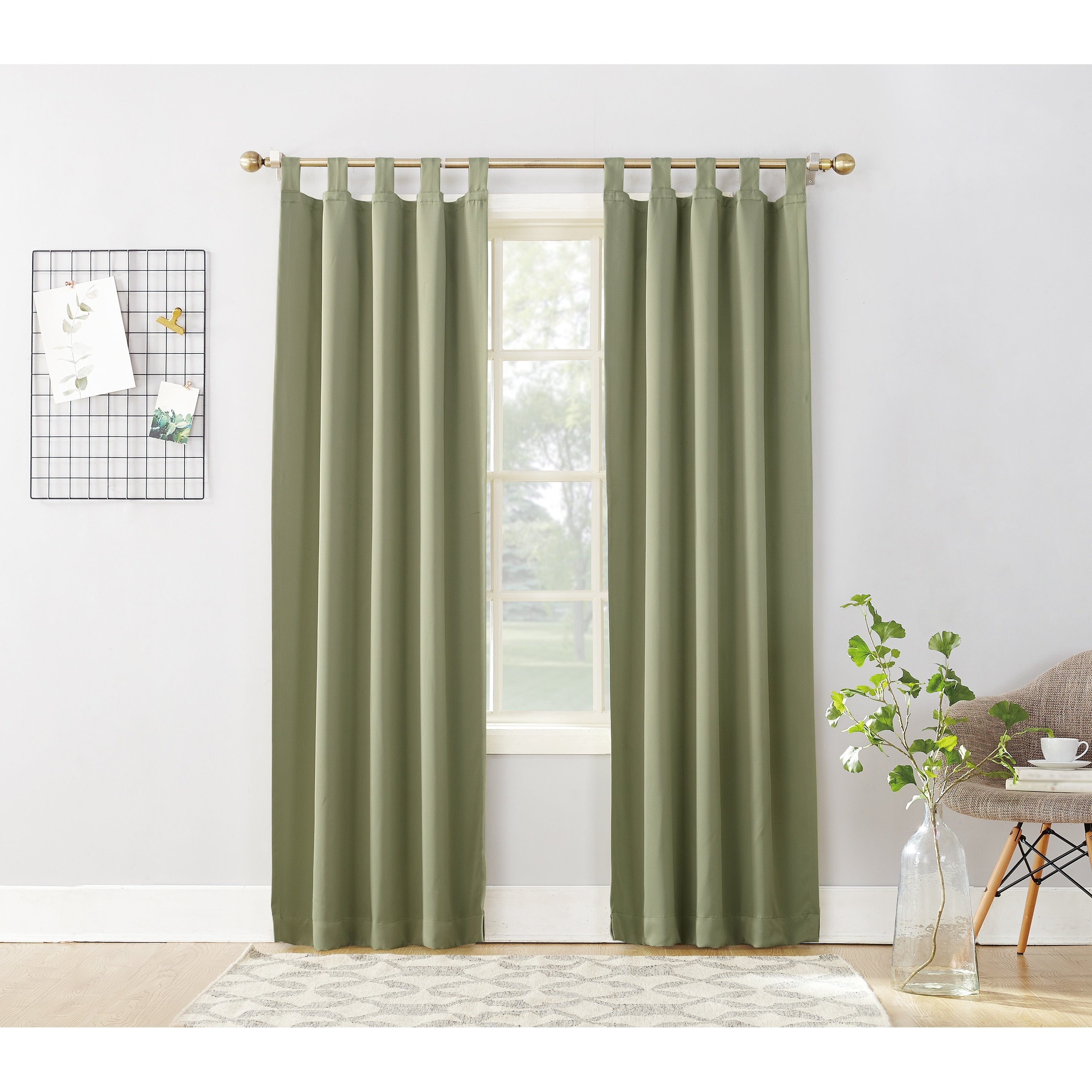 Sun Zero Hayden Energy Saving Blackout Tab Top 1-Piece Curtain Panel, Single Panel