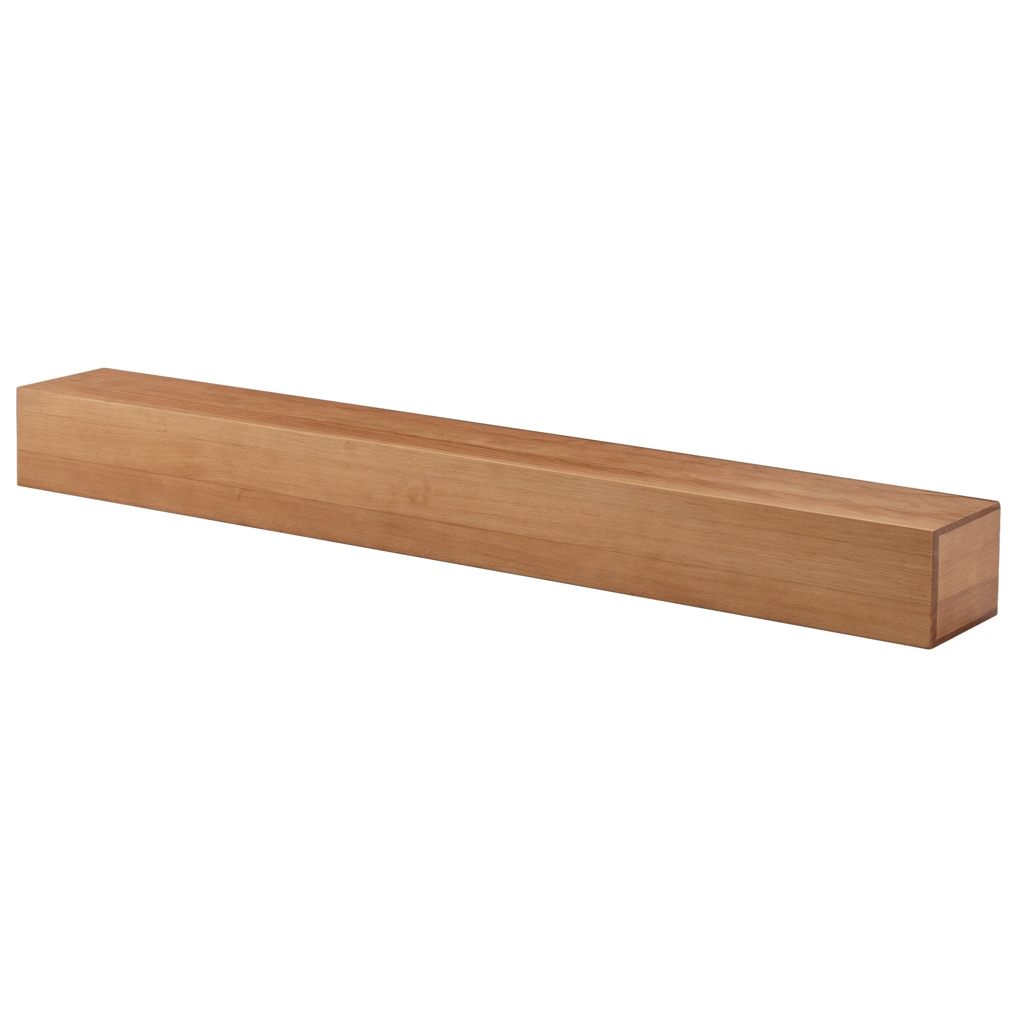 Solid Pine Wall Mounted 72-inch Fireplace Mantel Floating Shelf Natural