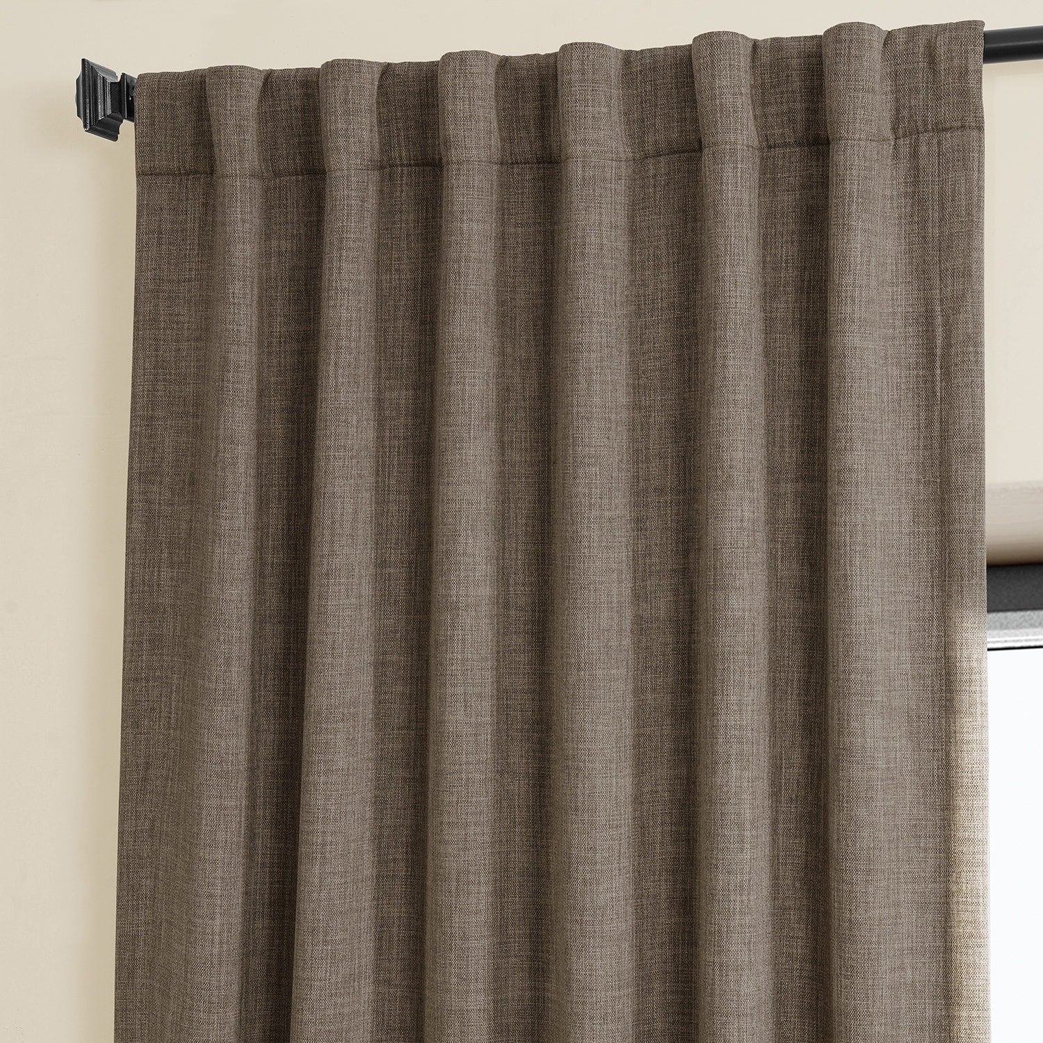 Exclusive Fabrics Faux Linen Room Darkening Curtain (1 Panel)