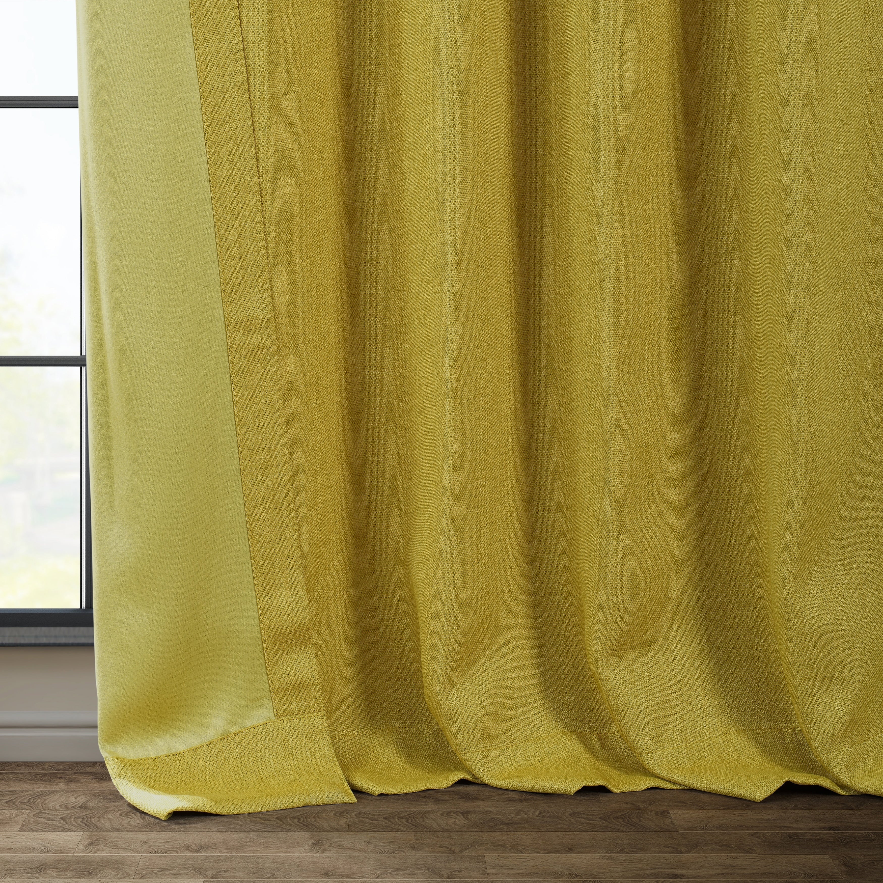 Exclusive Fabrics Faux Linen Room Darkening Curtain (1 Panel)