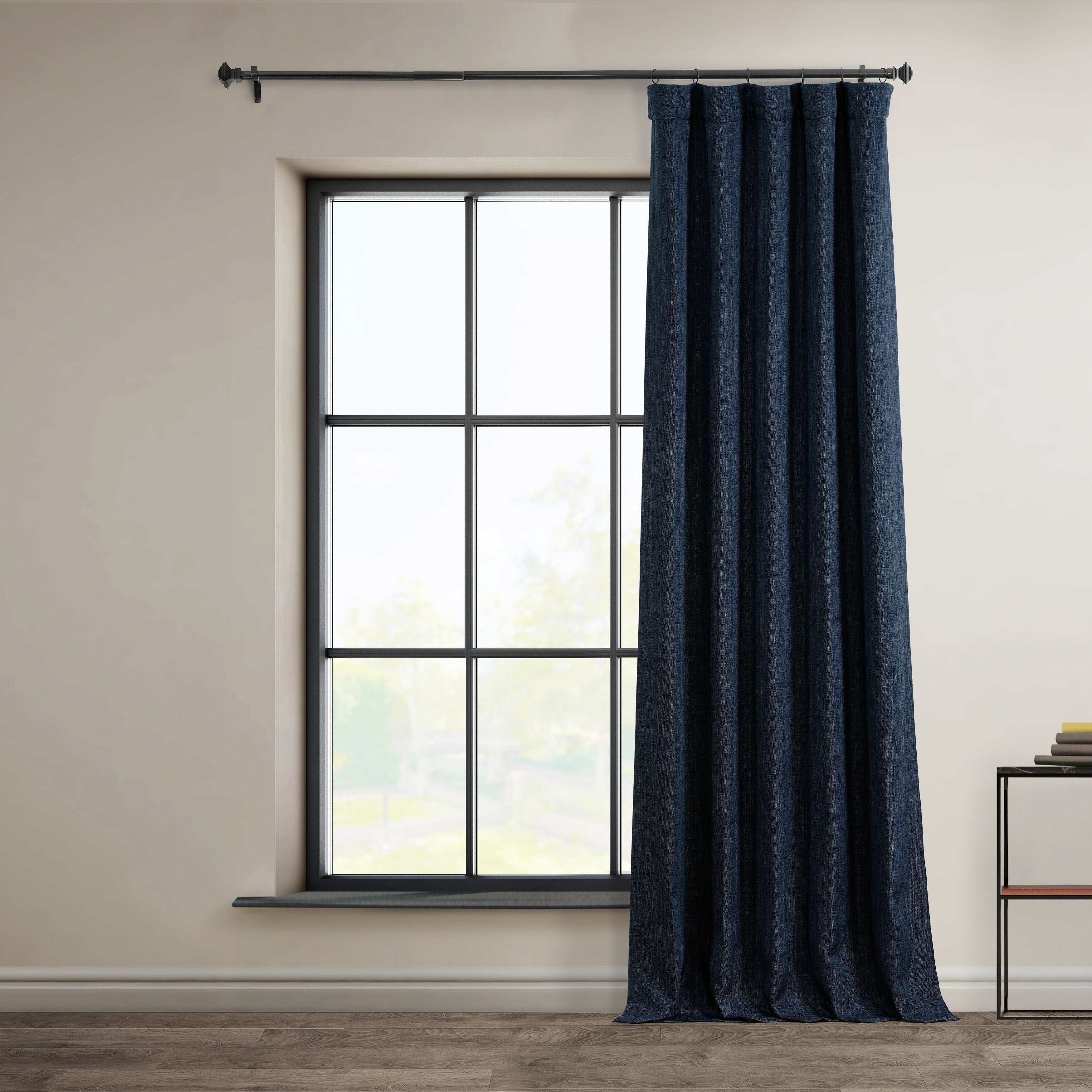 Exclusive Fabrics Faux Linen Room Darkening Curtain (1 Panel)