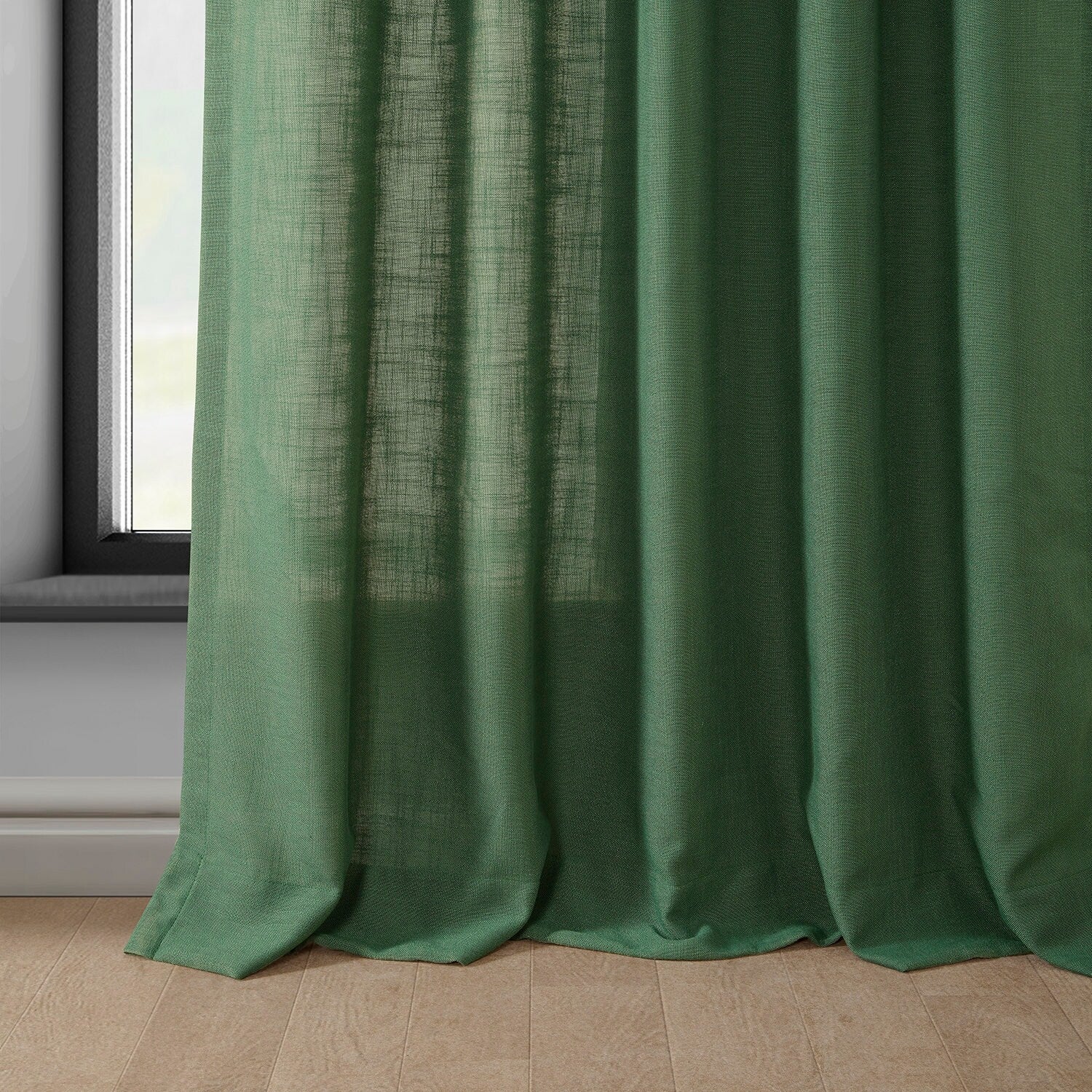 Exclusive Fabrics Classic Faux Linen Curtain (1 Panel)