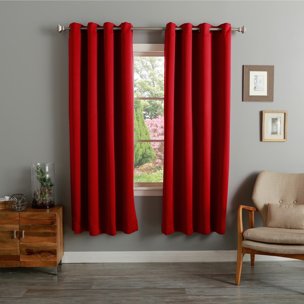 Aurora Home Thermal Insulated 72-inch Blackout Curtain Pair - 52 x 72