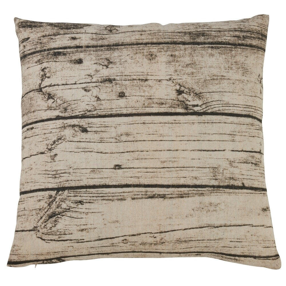 Woodgrain Print Throw Pillow