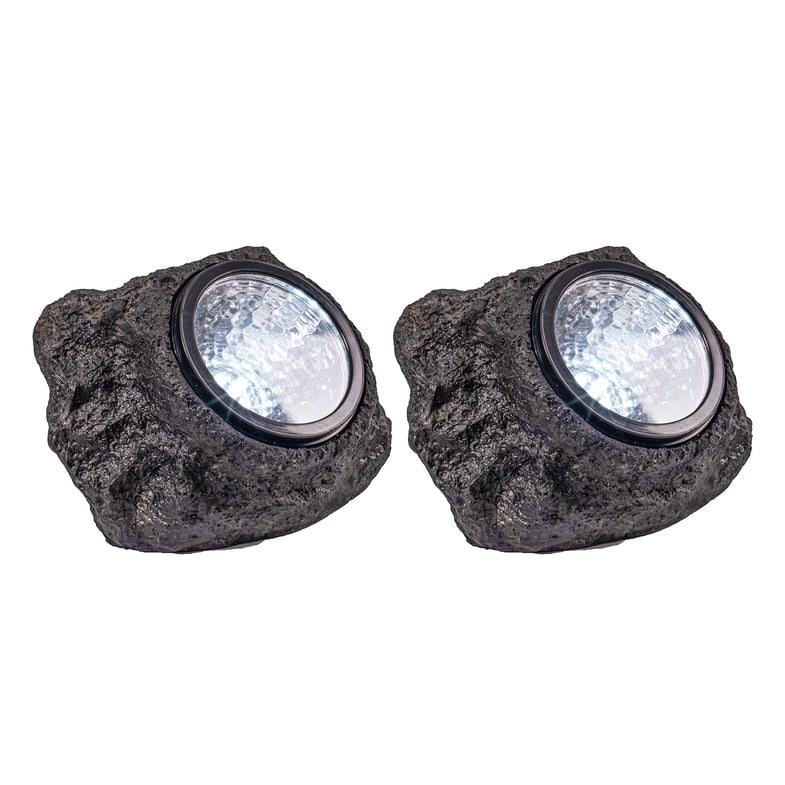 Set Of 2 Solar Rock Spot Lights