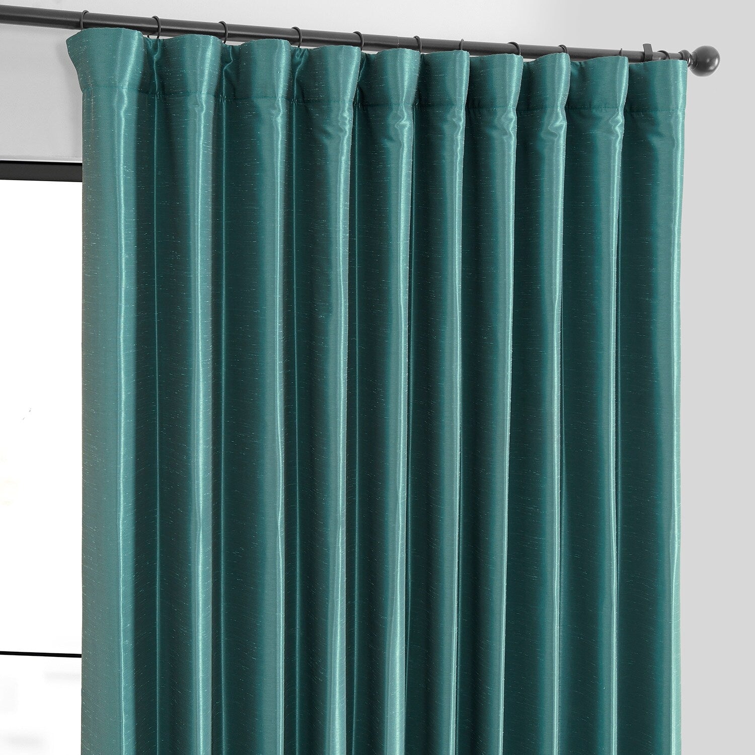 Exclusive Fabrics Blackout Extra Wide Faux Dupioni Curtain (1 Panel)