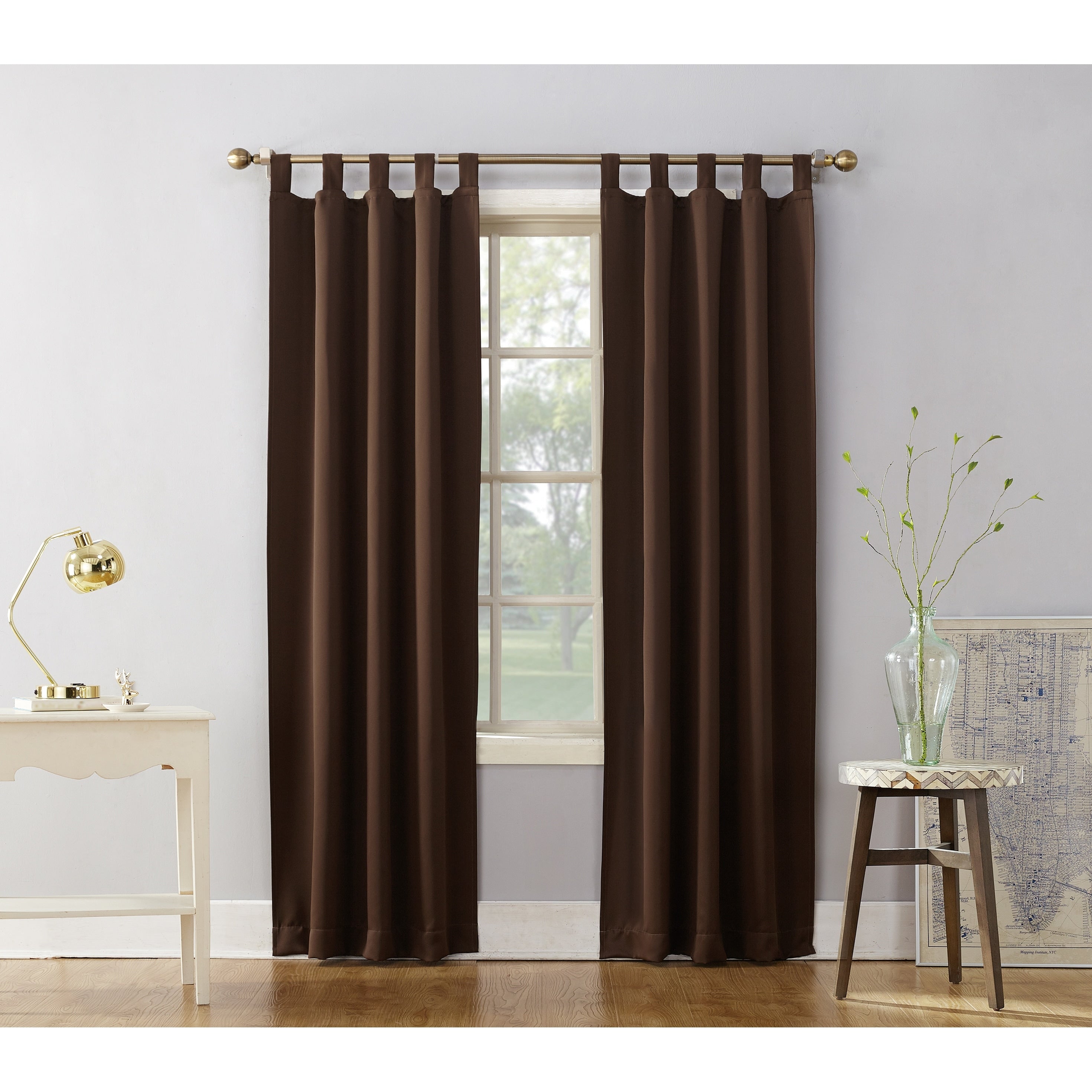 Sun Zero Hayden Energy Saving Blackout Tab Top 1-Piece Curtain Panel, Single Panel