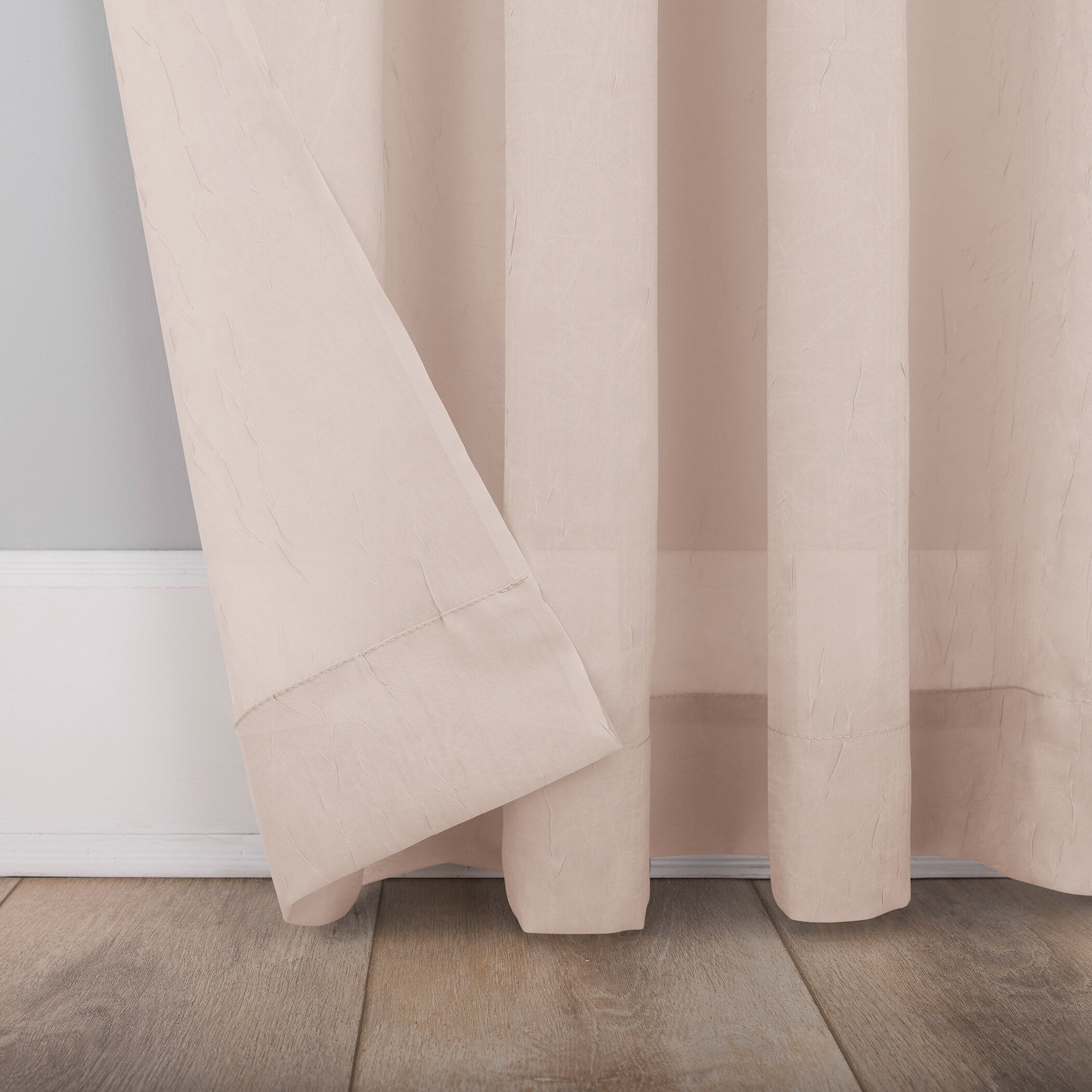 No. 918 Erica Crushed Voile Sheer Rod Pocket 1-Piece Curtain Panel, Single Panel