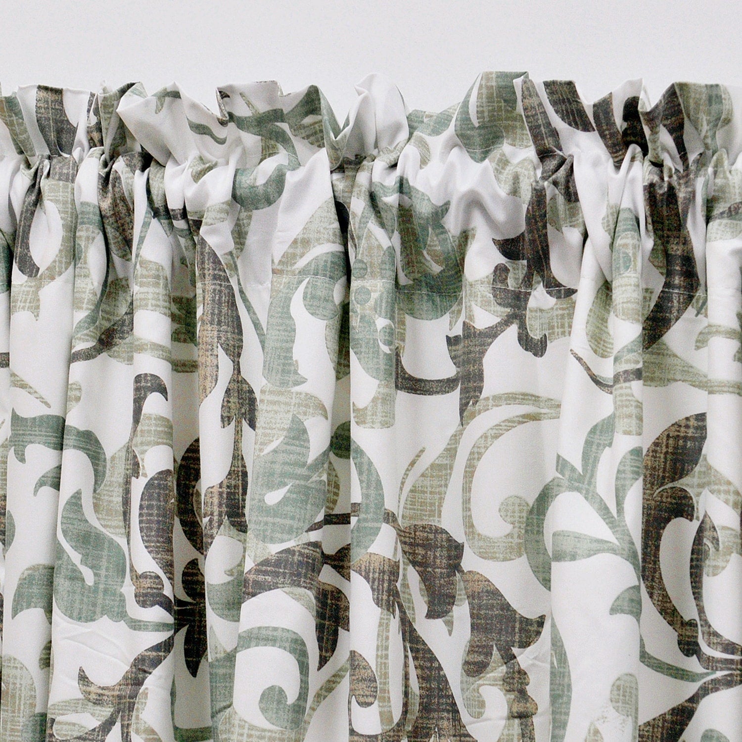 Serenta Ravello Scroll Printed 2 Piece Curtain Set