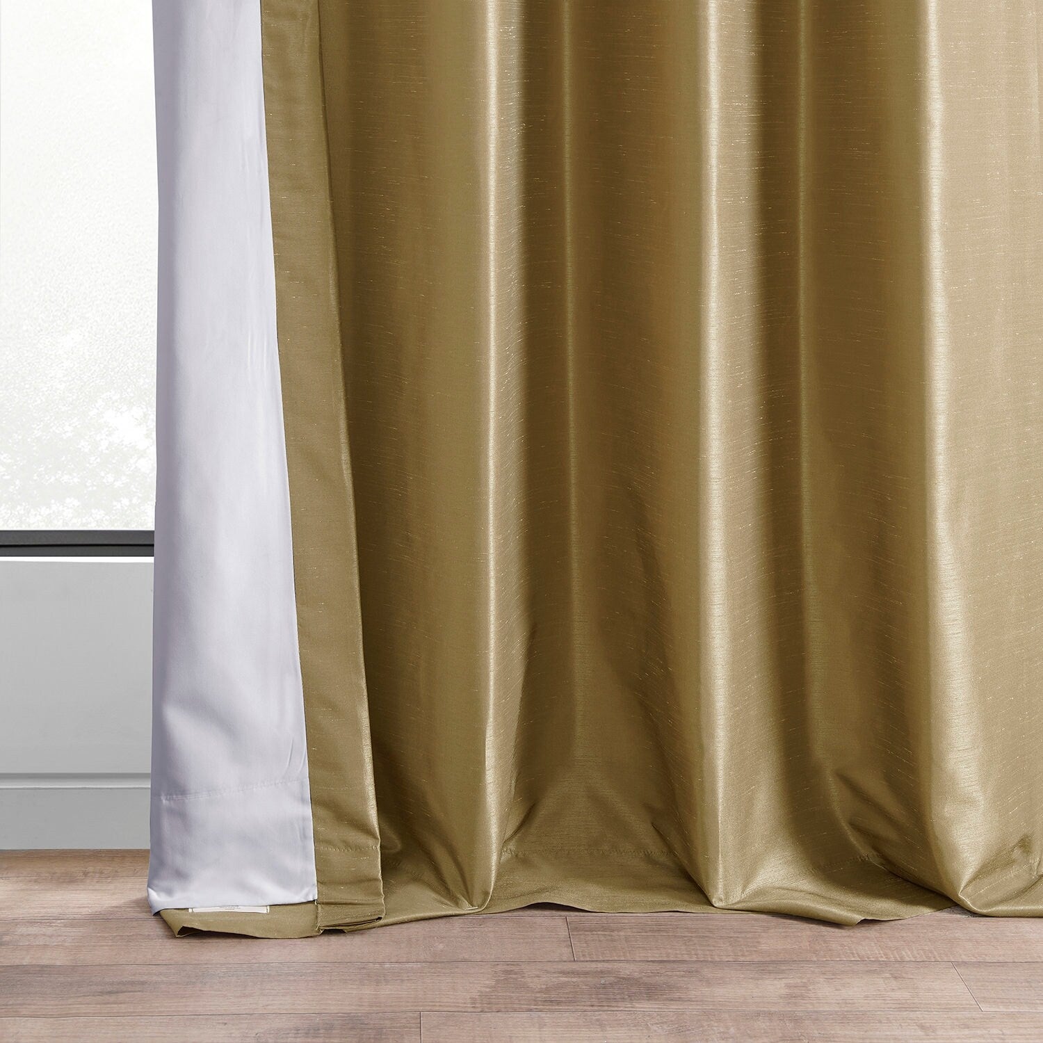 Exclusive Fabric Ruched Textured Faux Dupioni Silk Curtain (1 Panel)