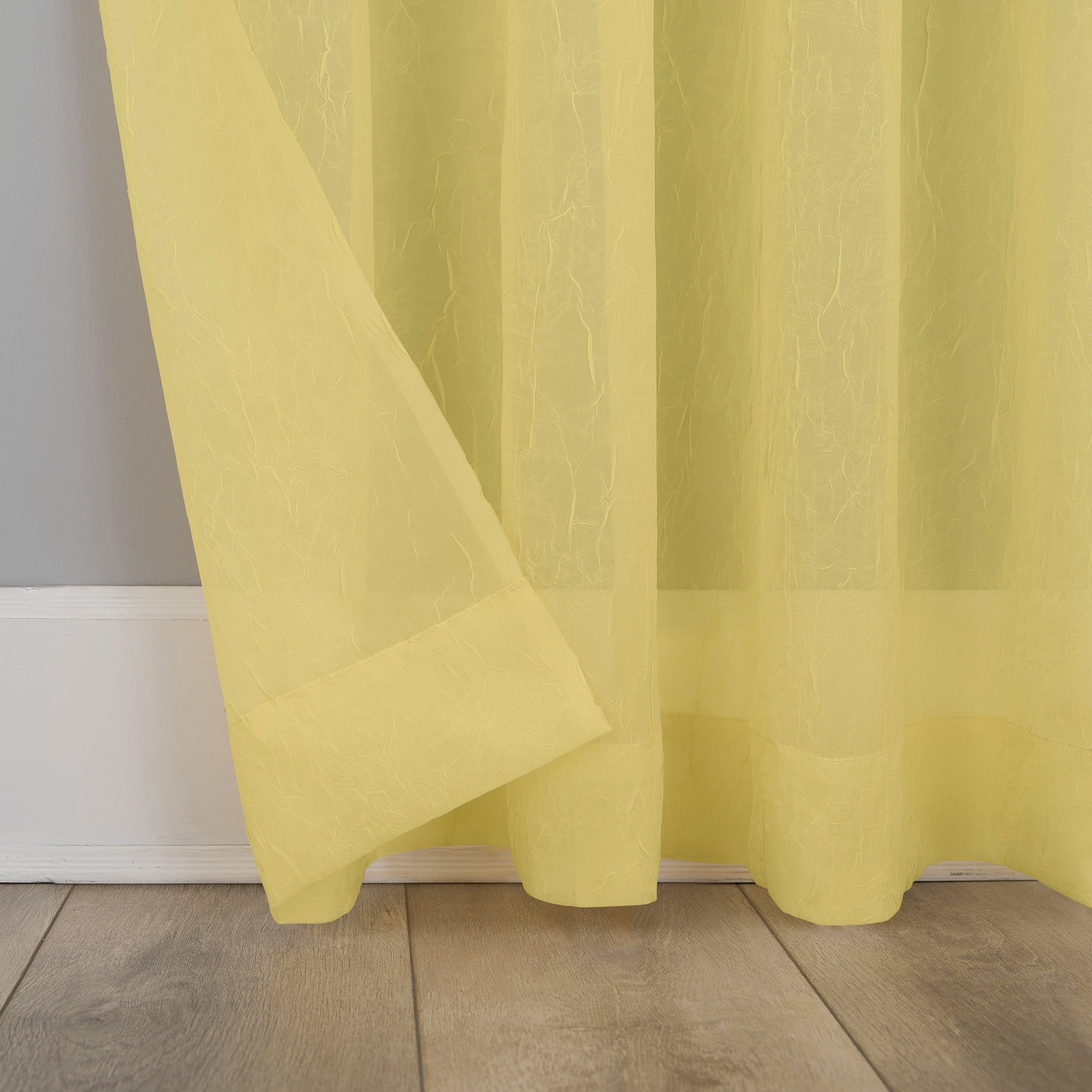 No. 918 Erica Crushed Voile Sheer Grommet Curtain Panel, Single Panel