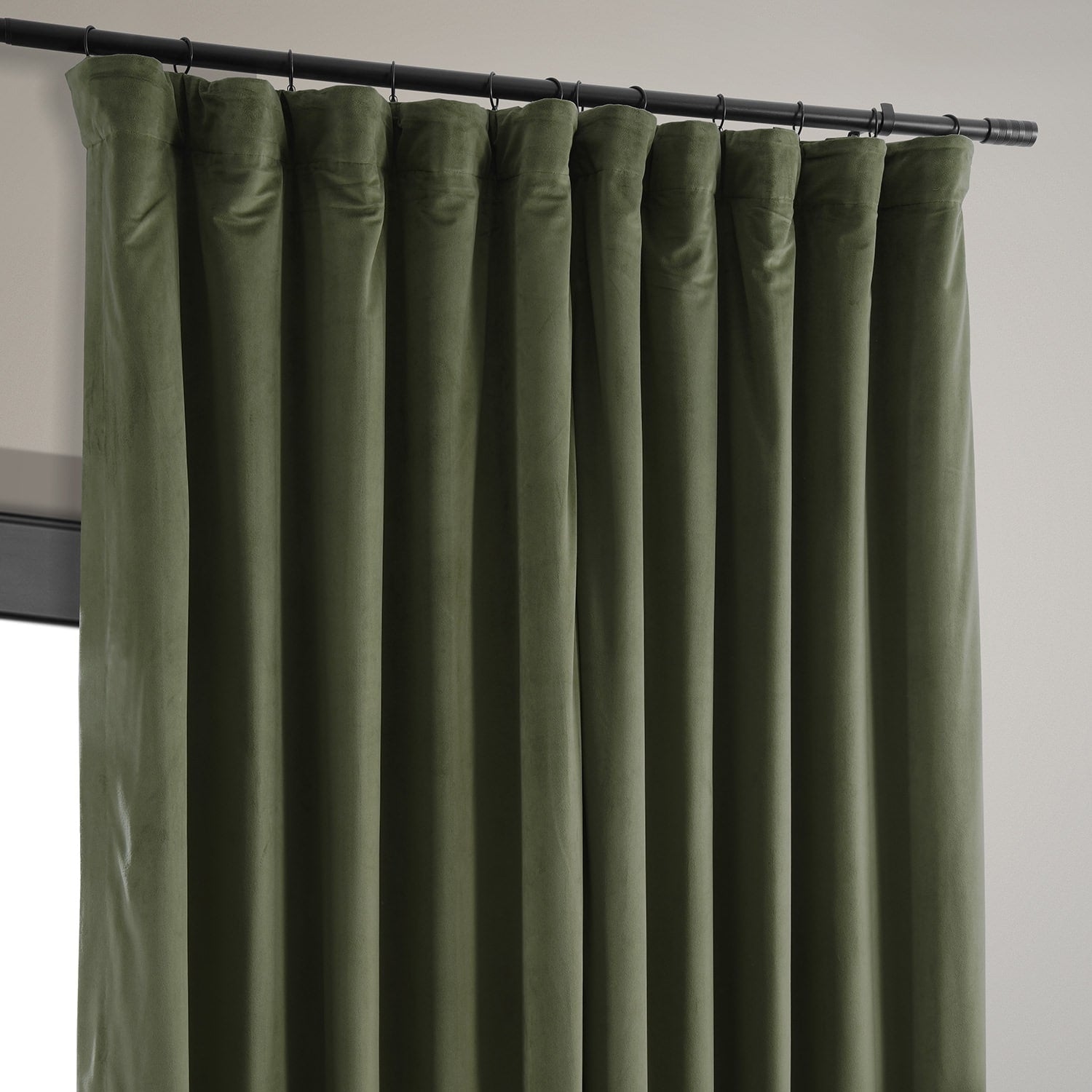 Exclusive Fabrics Signature Extra Wide Blackout Velvet Curtains (1 Panel) - Luxurious Blackout Drapes