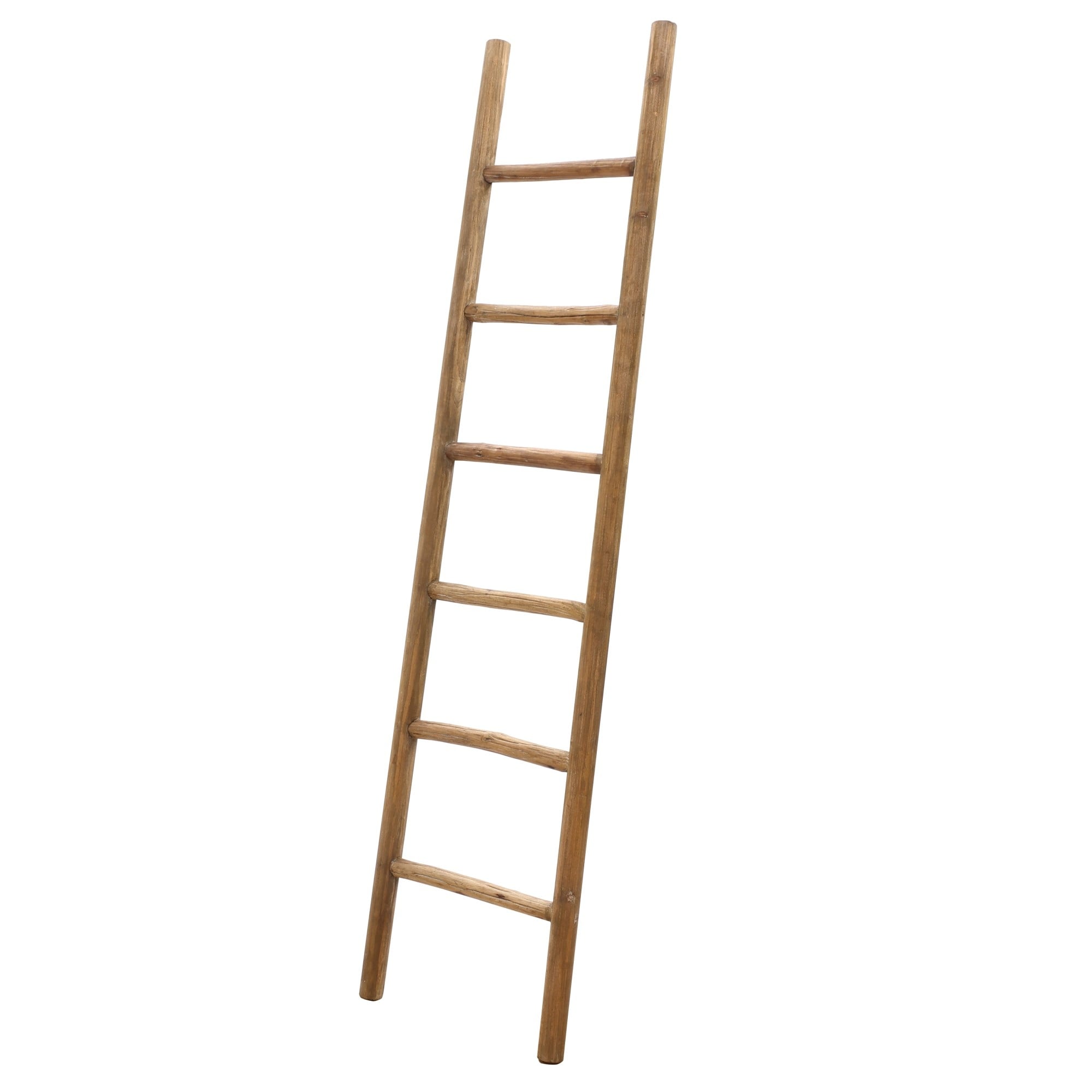 Rustic Natural Wood 6ft Decorative Blanket Ladder - 74.4 H x 18.9 W x 2 D