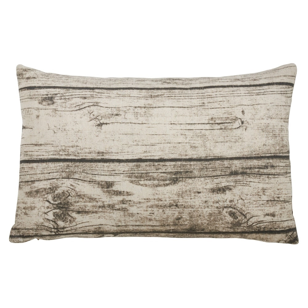 Woodgrain Print Throw Pillow