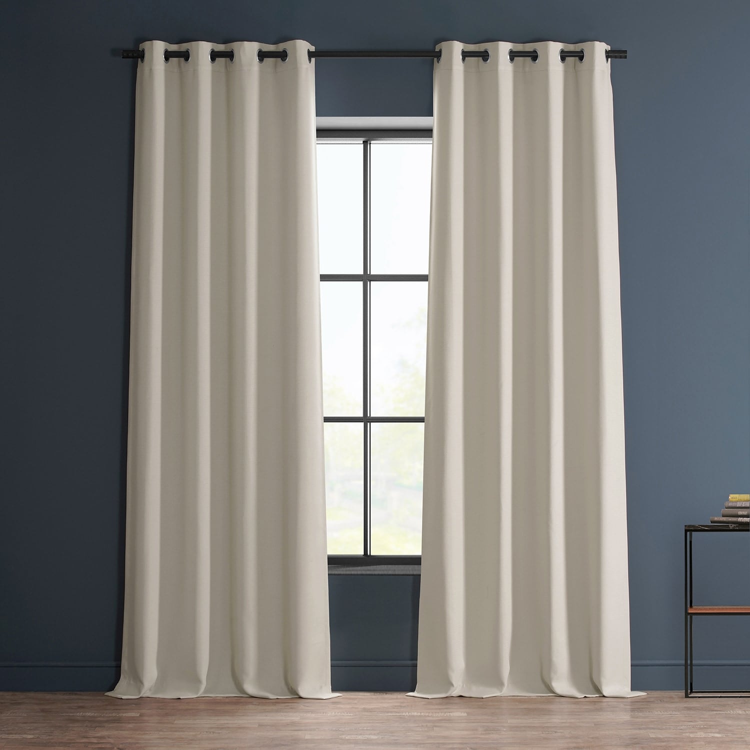 Exclusive Fabrics Faux Linen Grommet Room Darkening Curtain (1 Panel)