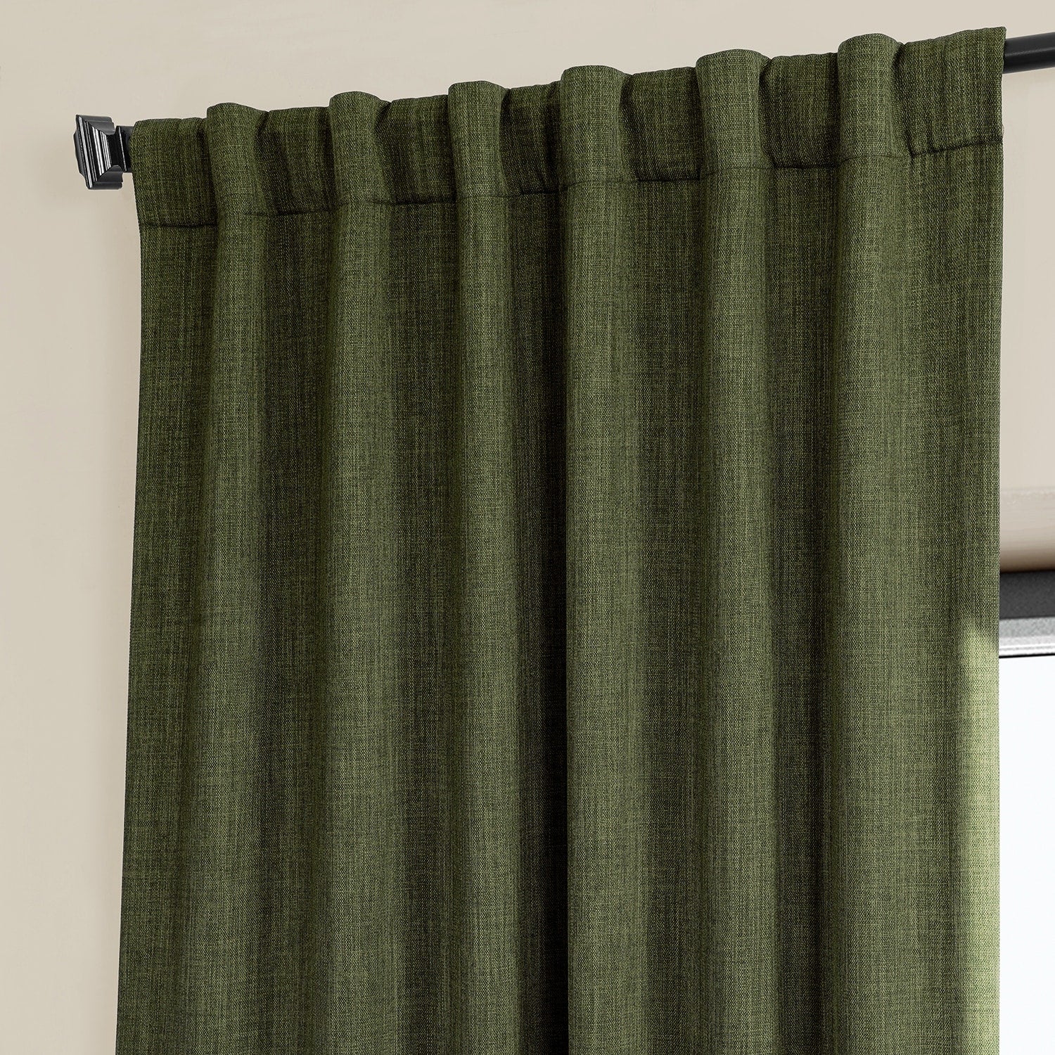 Exclusive Fabrics Faux Linen Room Darkening Curtain (1 Panel)