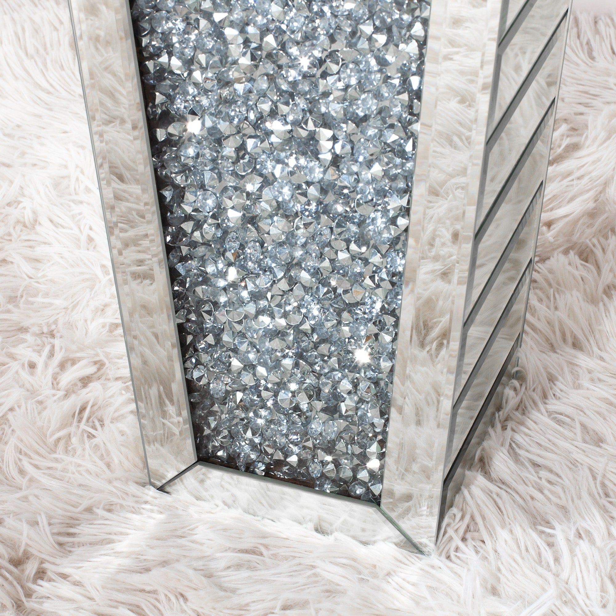 Tall Crushed Diamond Floor Vase