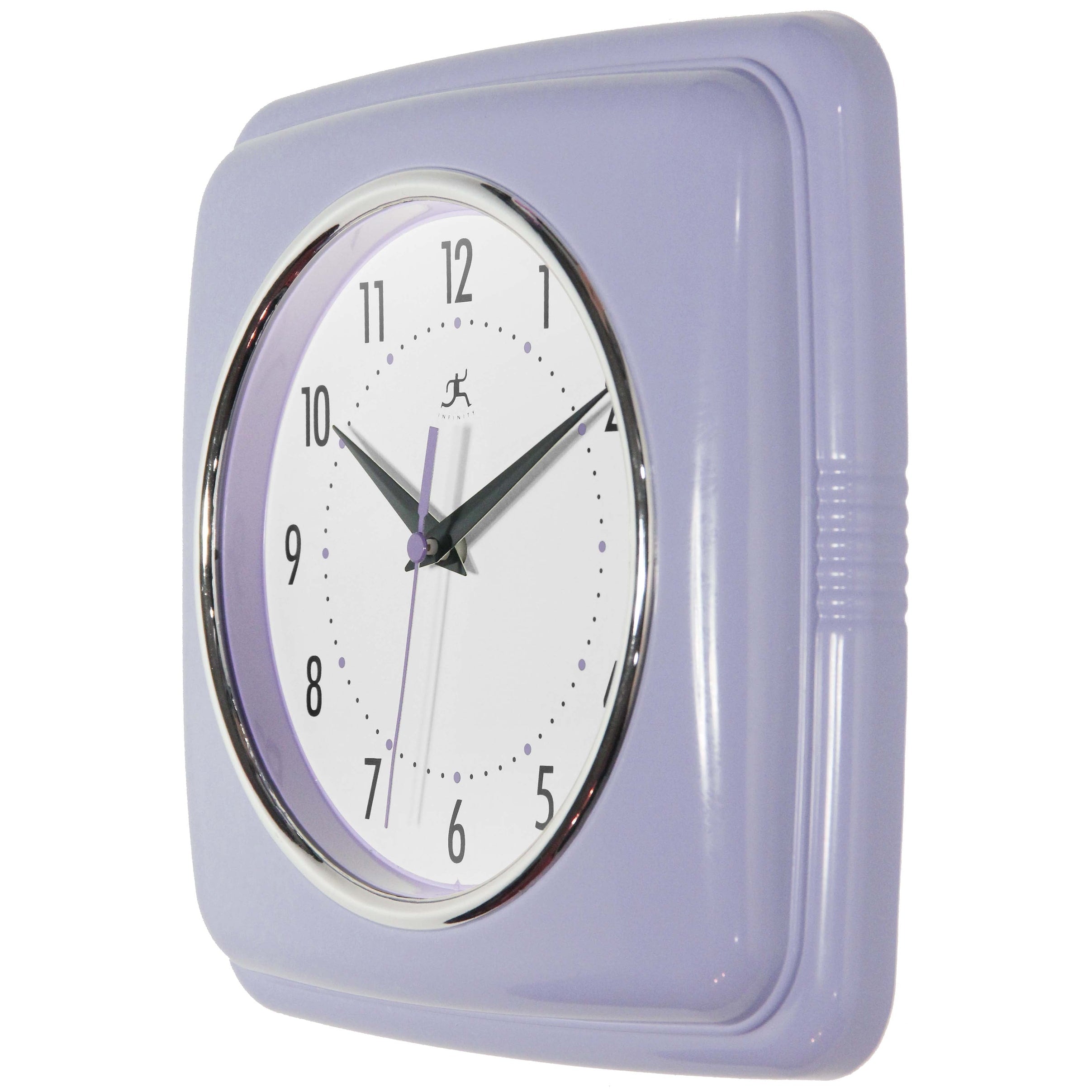 Infinity Instruments Retro 9.25-inch Square Wall Clock - 9.25 x 1.875 x 9.5