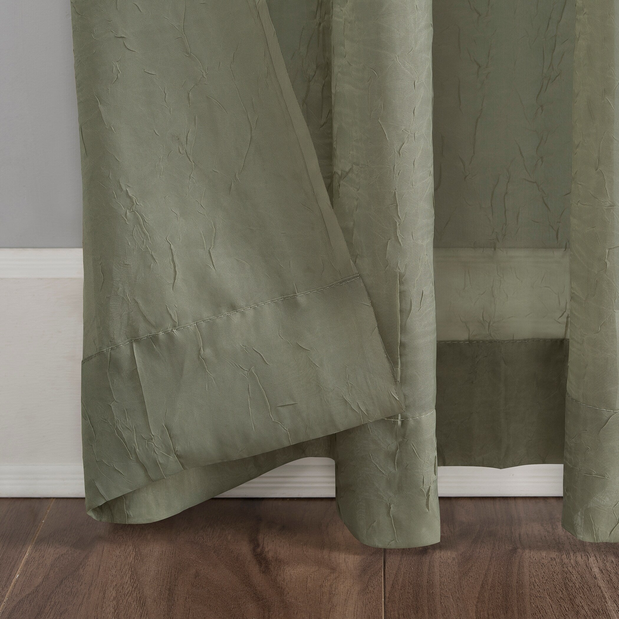 No. 918 Erica Crushed Voile Sheer Grommet Curtain Panel, Single Panel