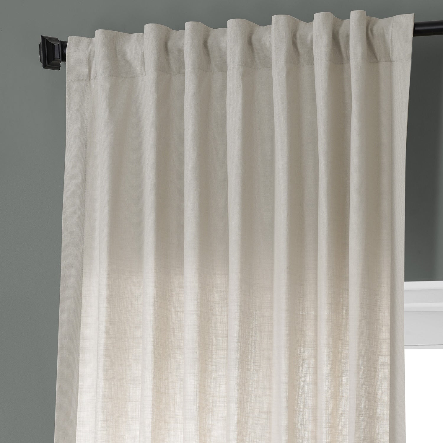 Exclusive Fabrics Dune Textured Solid Cotton Curtain Pair (2 Panels)