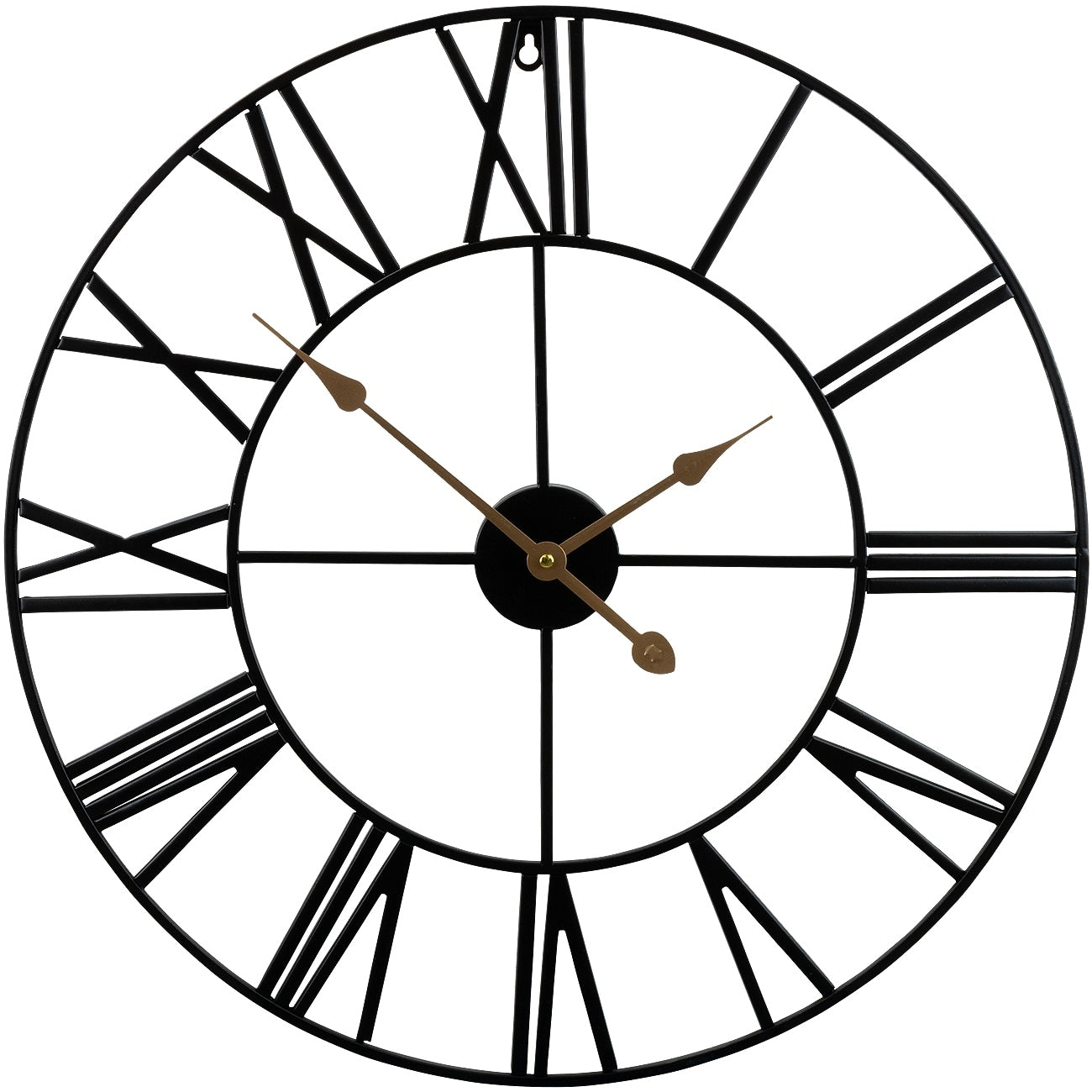 Sorbus Decorative Black & Gold Analog Roman Numeral Wall Clock - 24